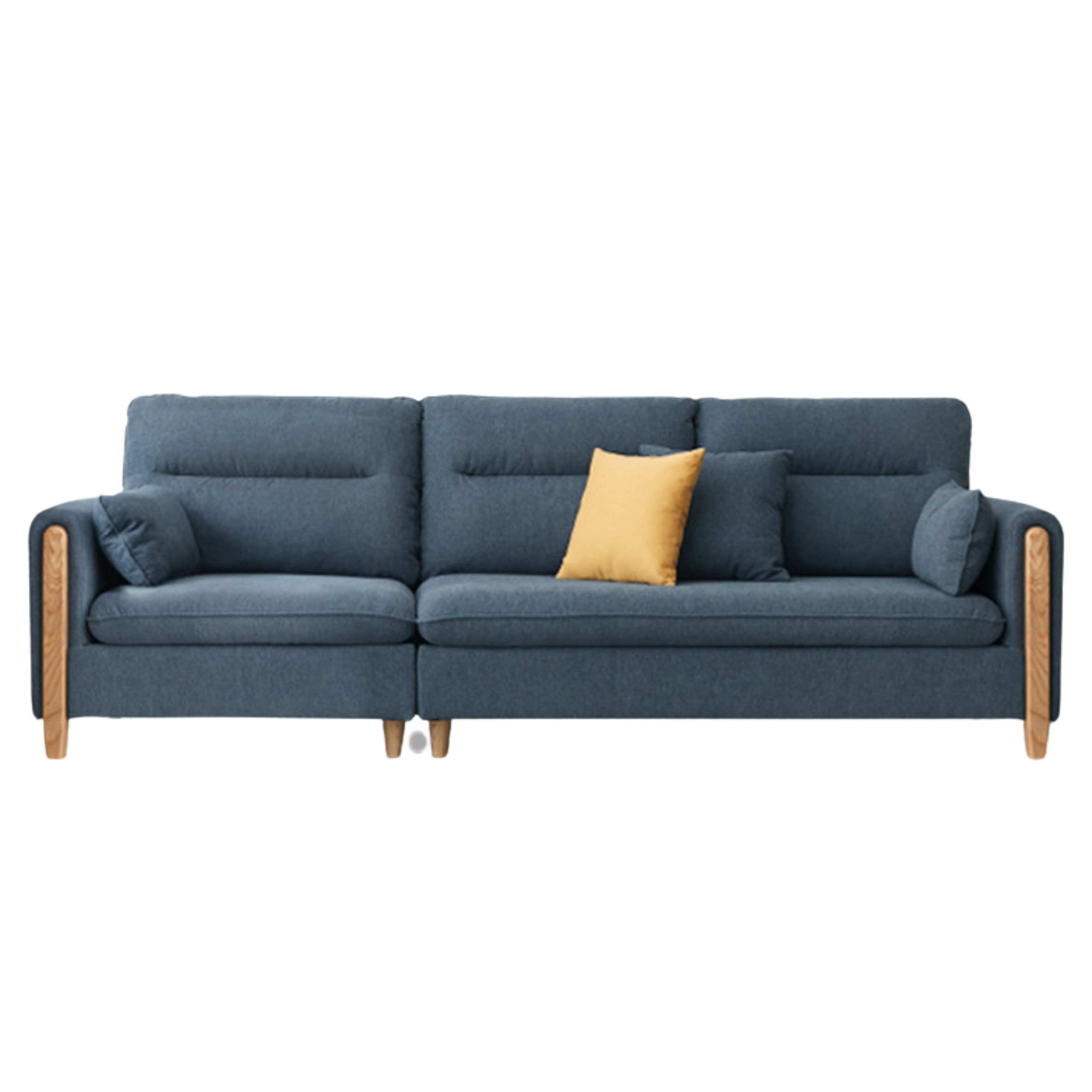 Oak Solid Wood Luxury Fabric Sofa.