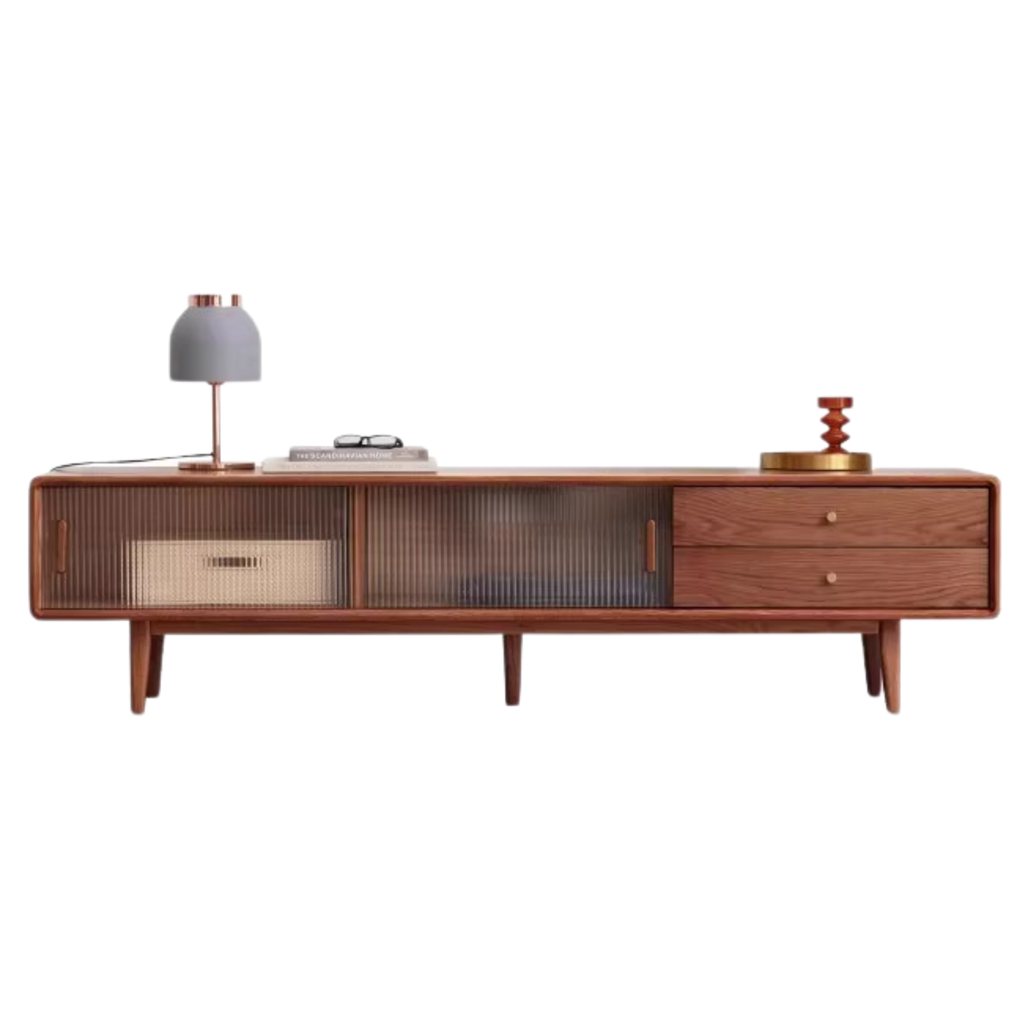 Oak, Beech Solid Wood, Solid RubberWood TV Stand