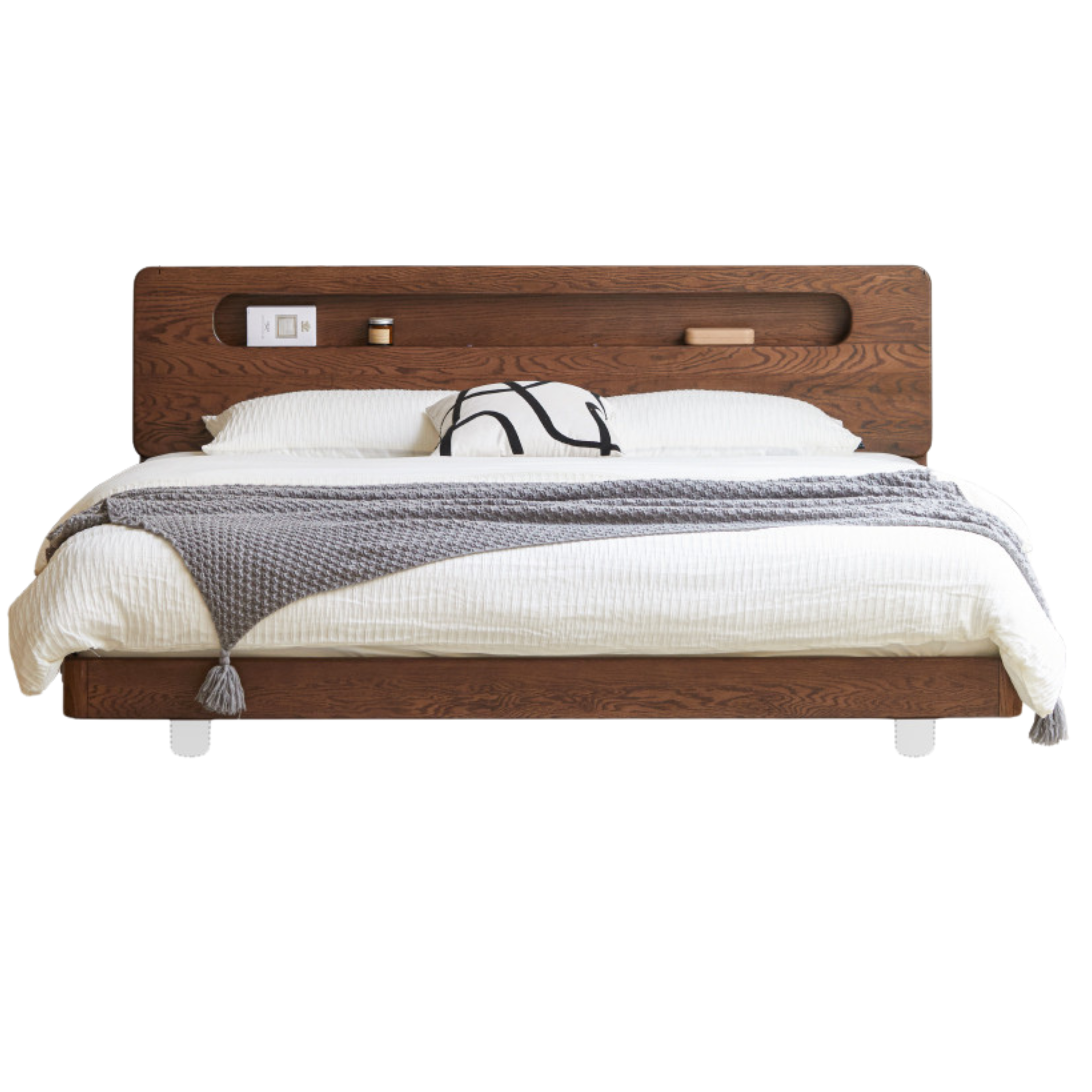 Oak Solid Wood Suspension Luminous Bed