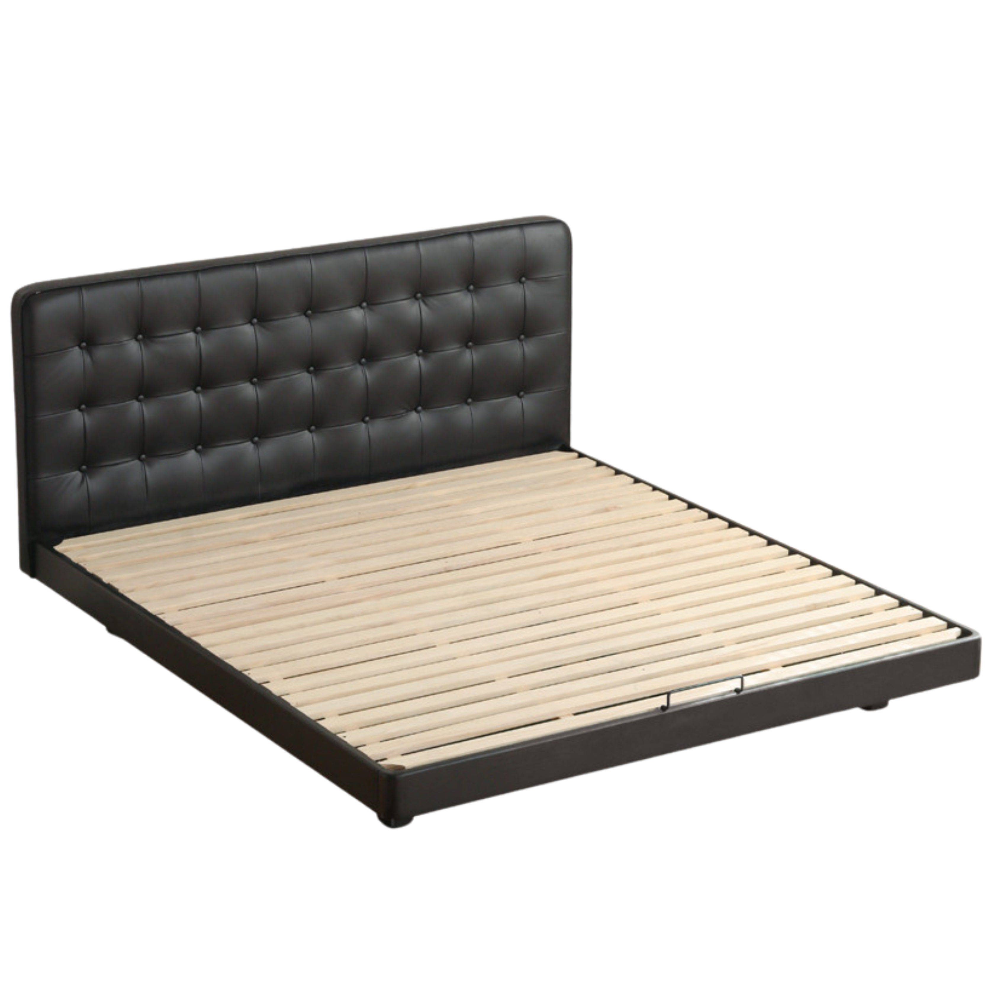 Black High-end Leather Suspension Bed