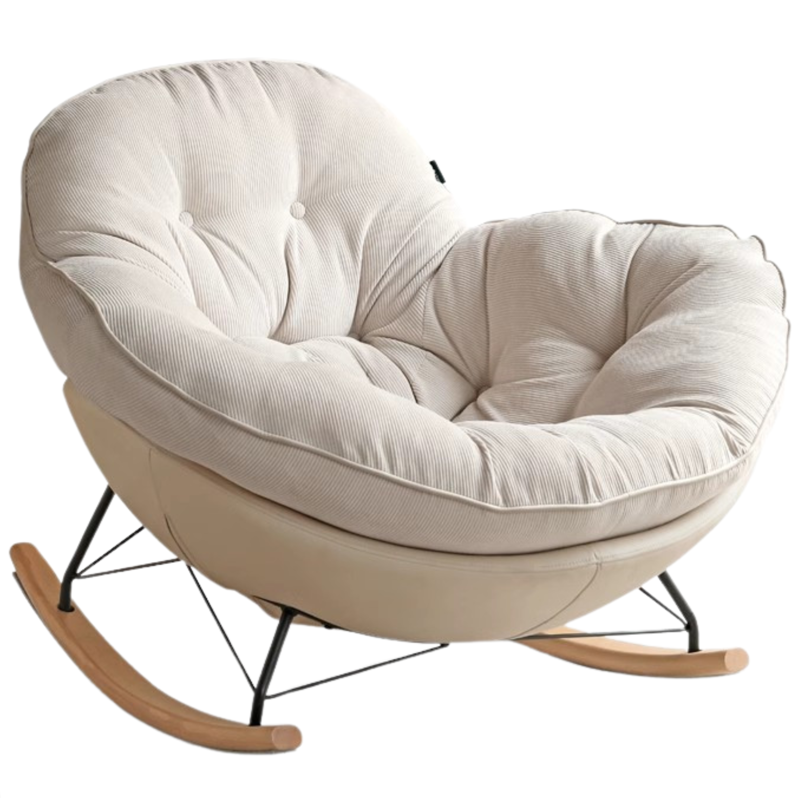 Beech Solid Wood Rocking Chair Baby Cotton