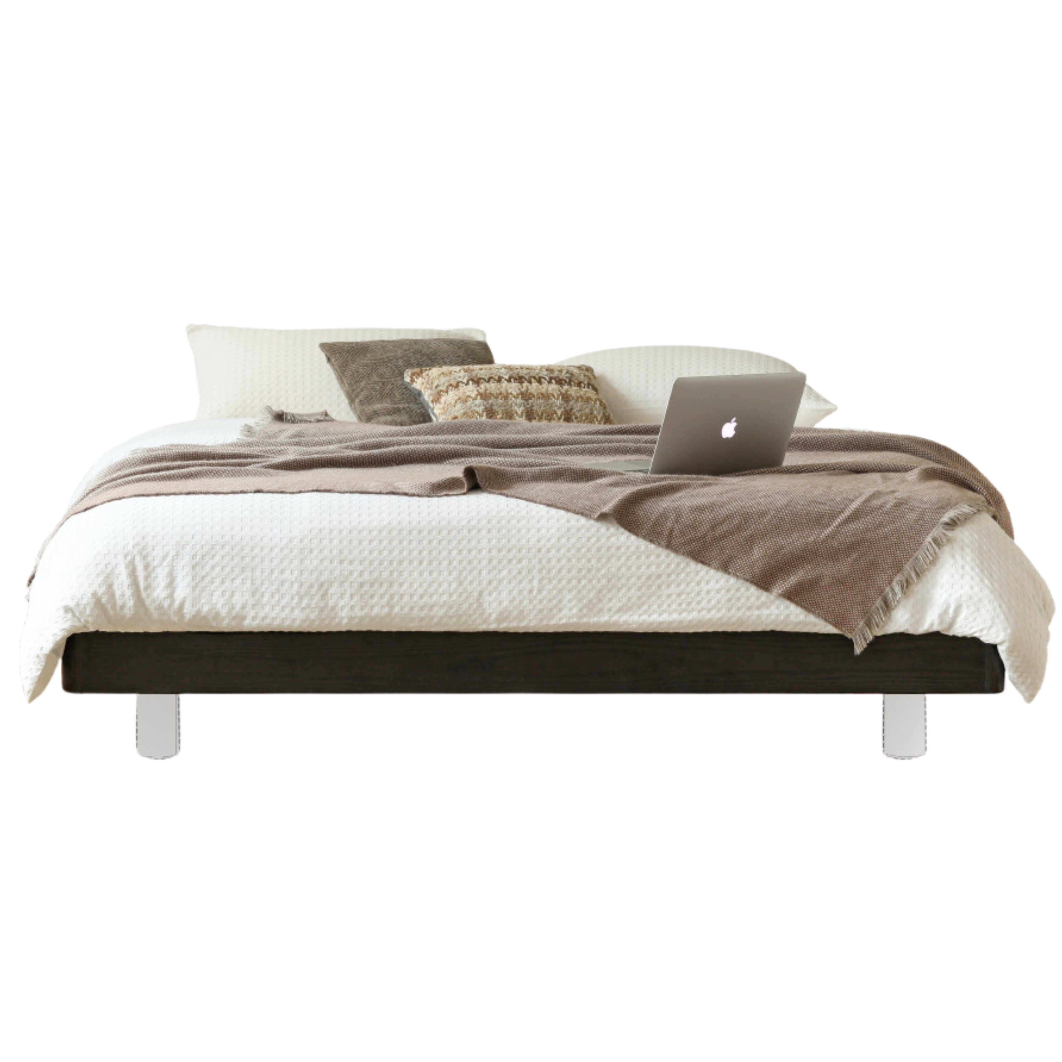 Black High-end Leather Suspension Bed