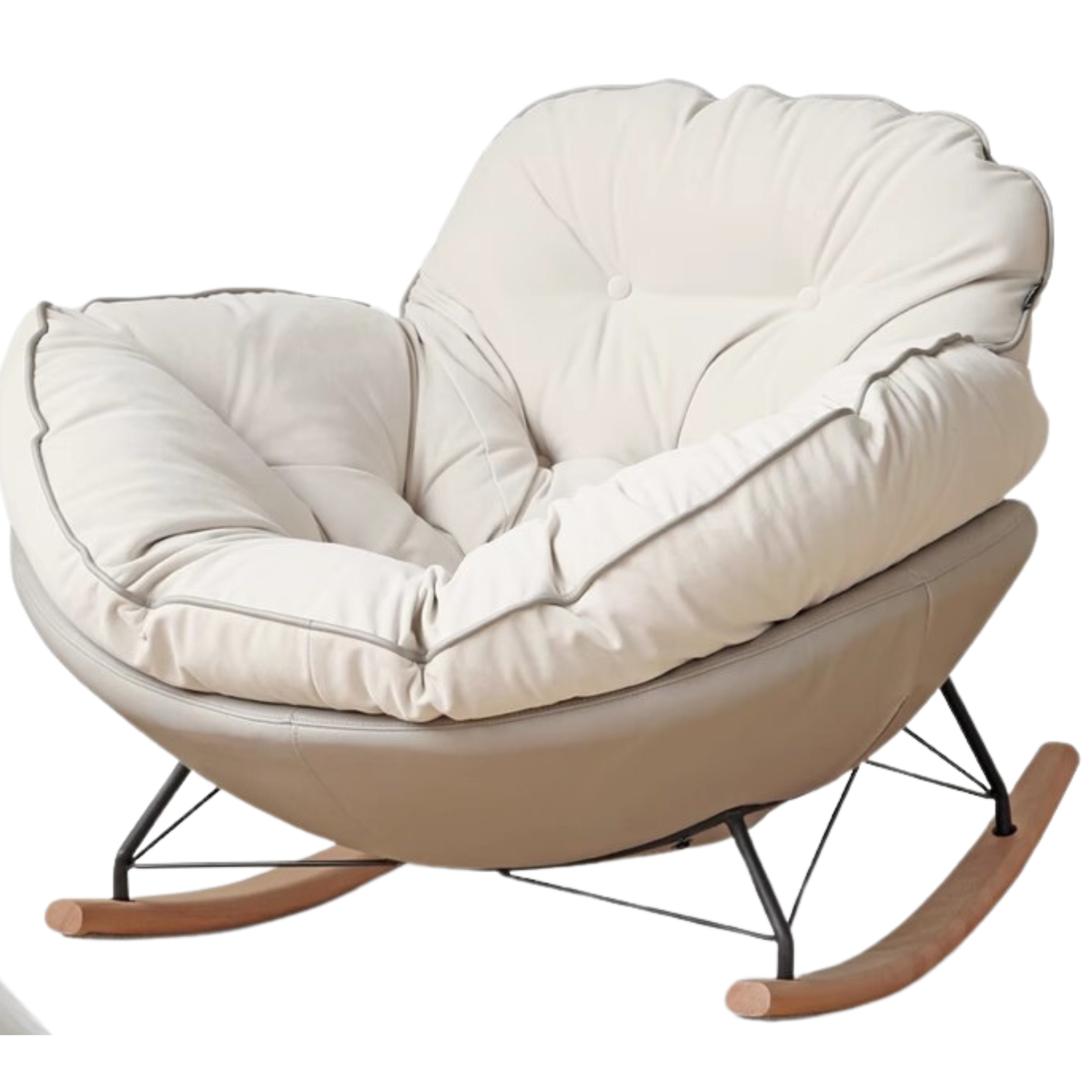 Beech Solid Wood Rocking Chair Baby Cotton
