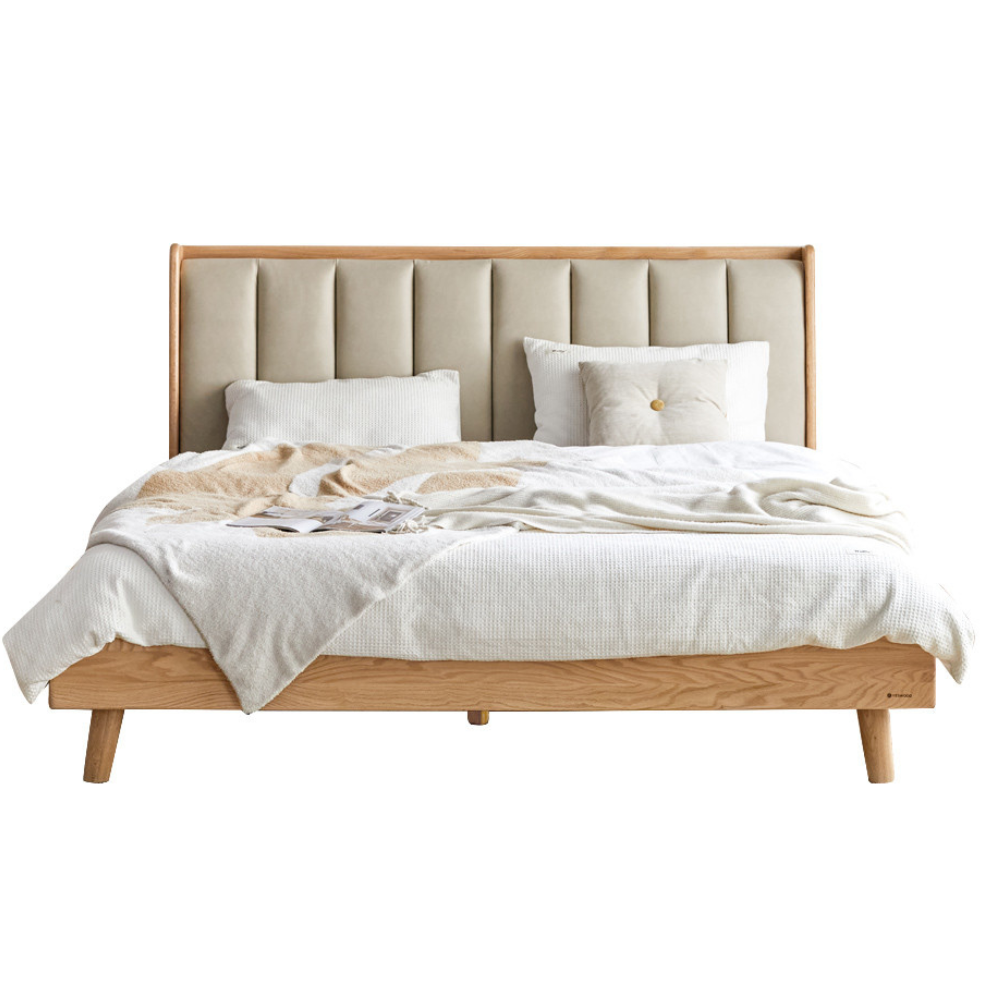Oak, Ash Solid Wood Technology Cloth Harp Bed