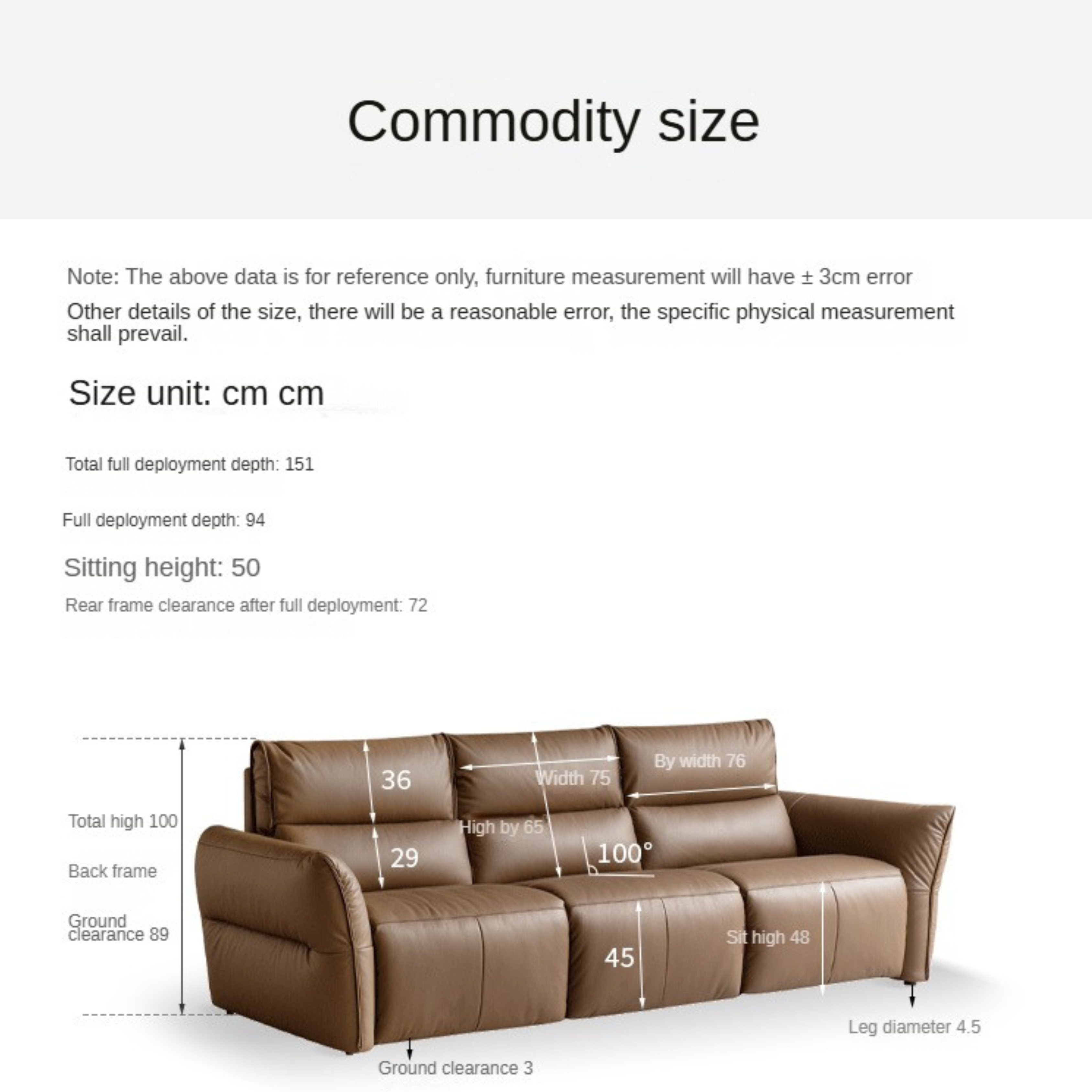 Leather Electric Luxury High Backrest Sofa,