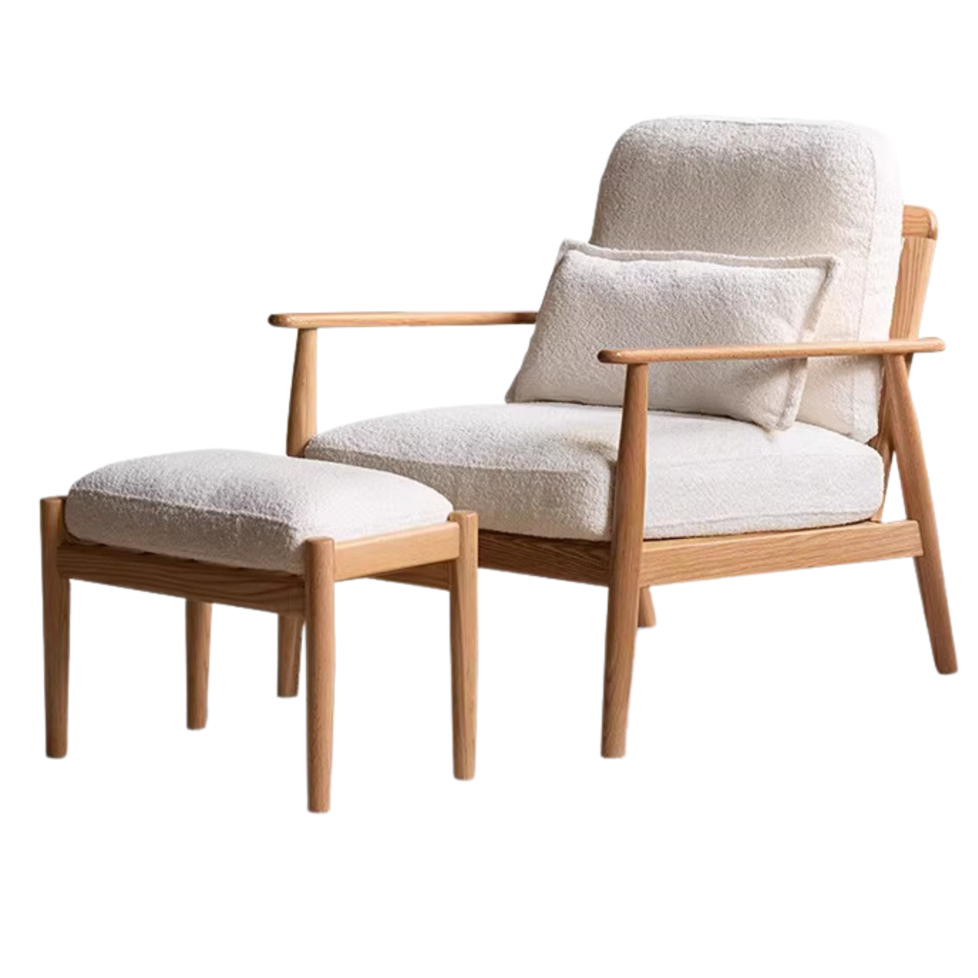 Oak Solid Wood Fabric or Leather Armchair