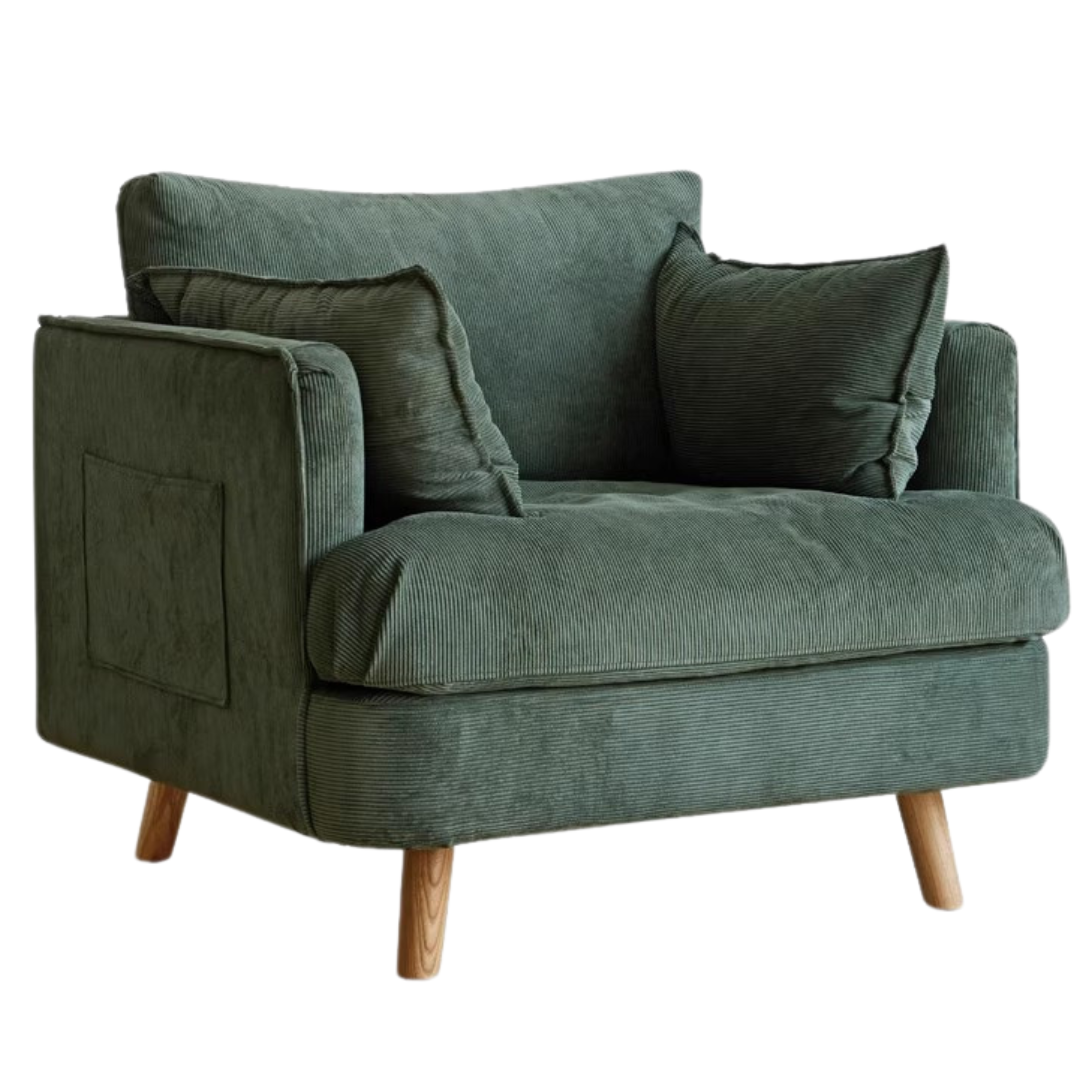 Retro Cozy Fabric Armchair)