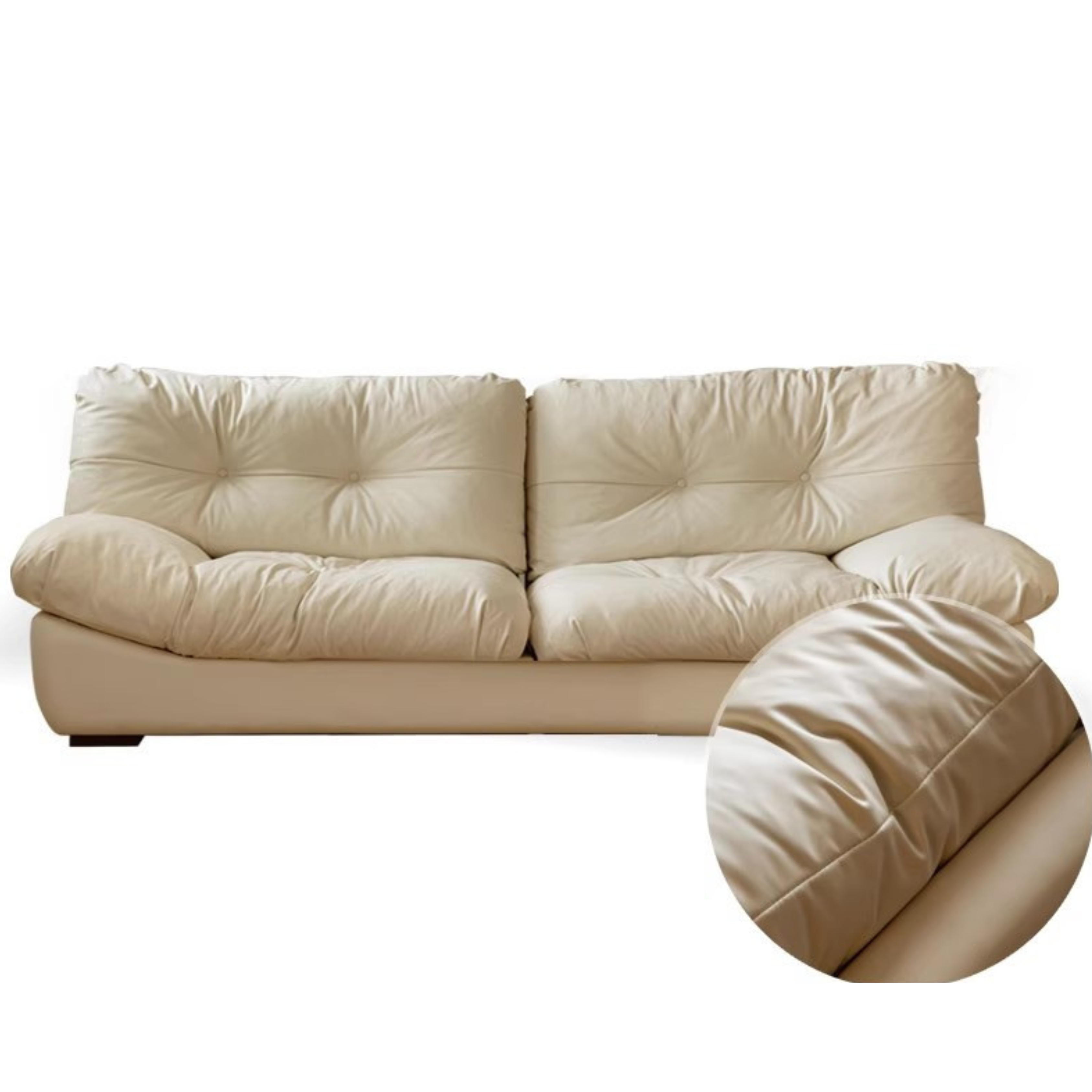 Fabric Italian Style Cloud Sofa With Russian Birch Wood Frame