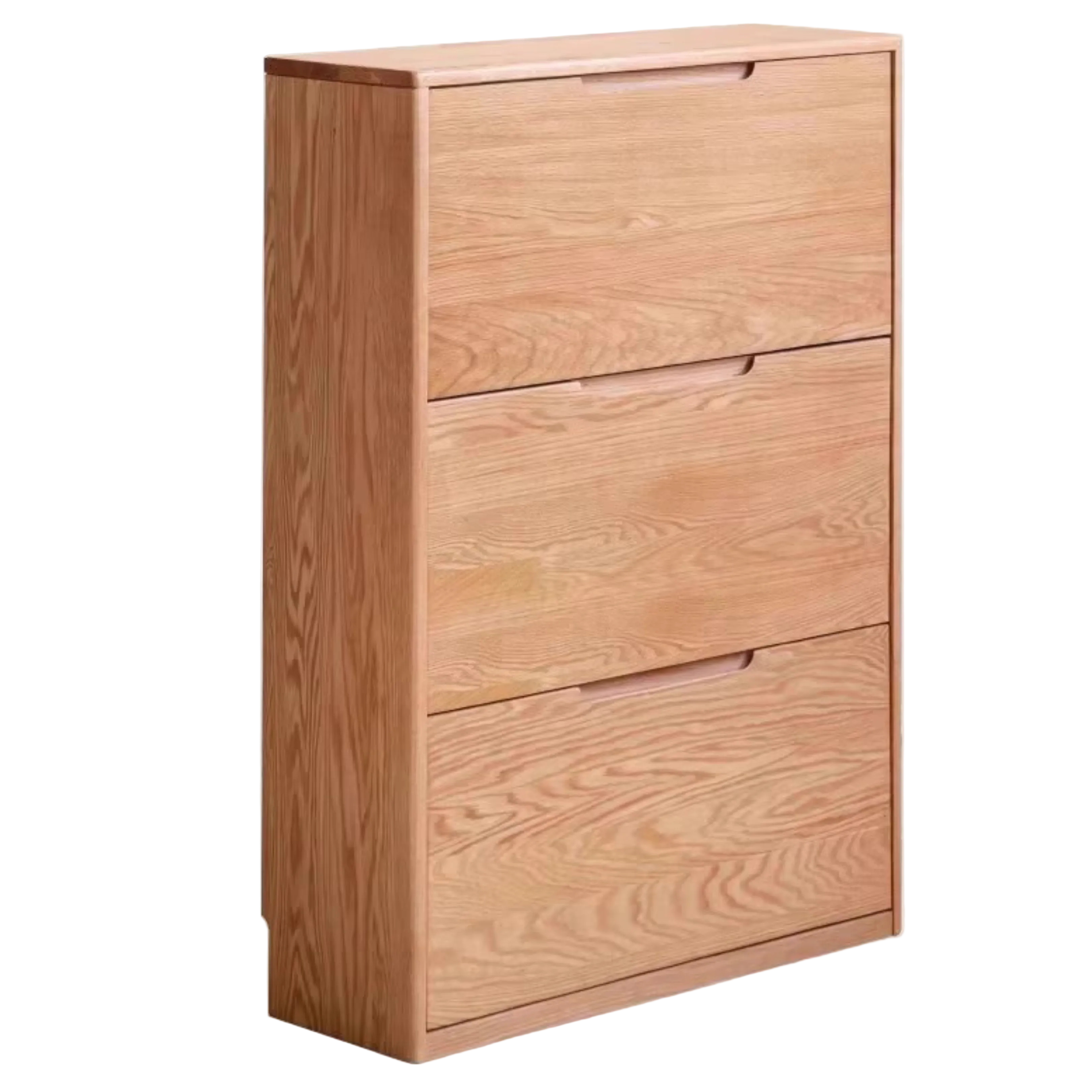 Oak Solid Wood Ultra Thin Shoe Cabinet
