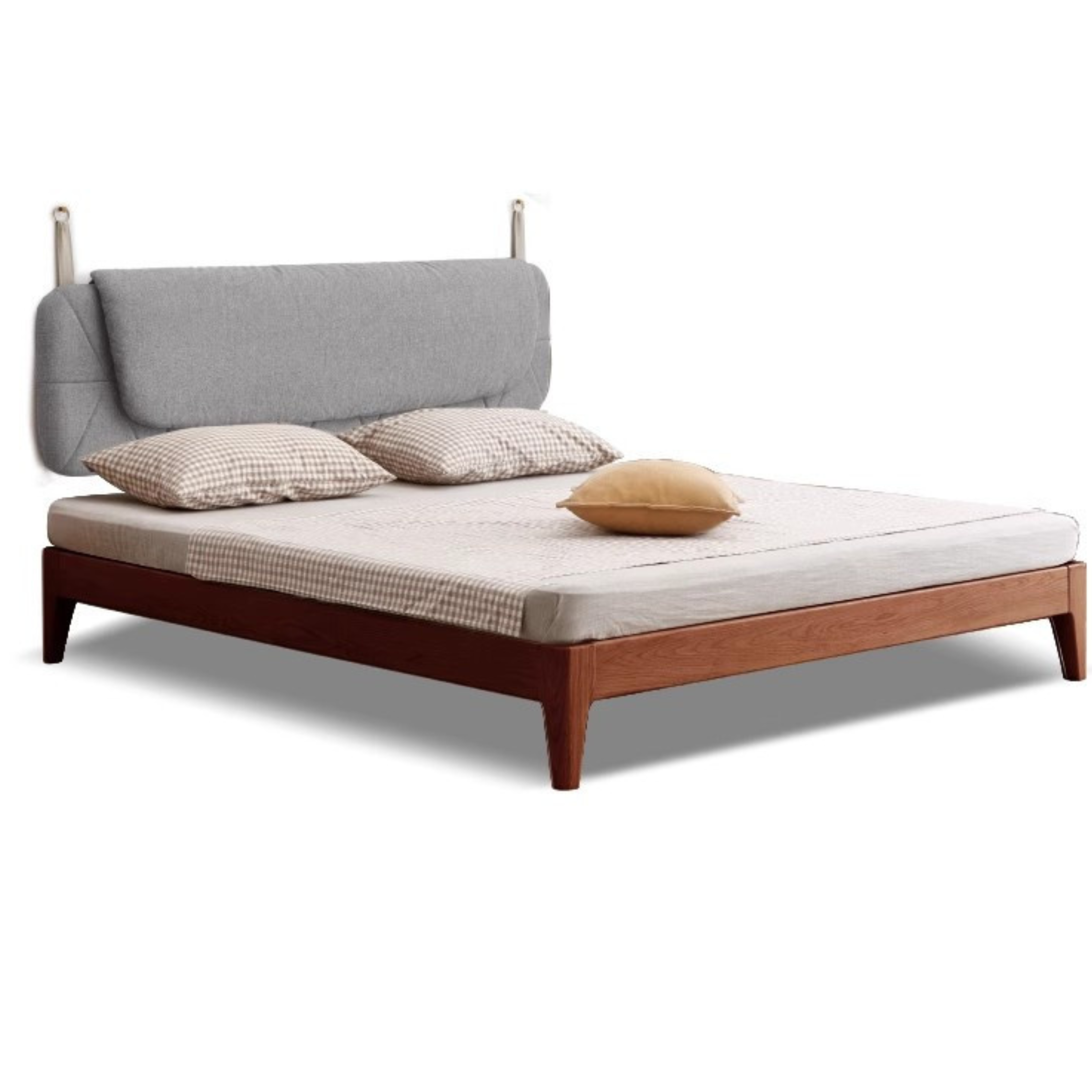 Oak, Ash Solid Wood Platform Bed, Headboard-Free Bed Modern Minimalist