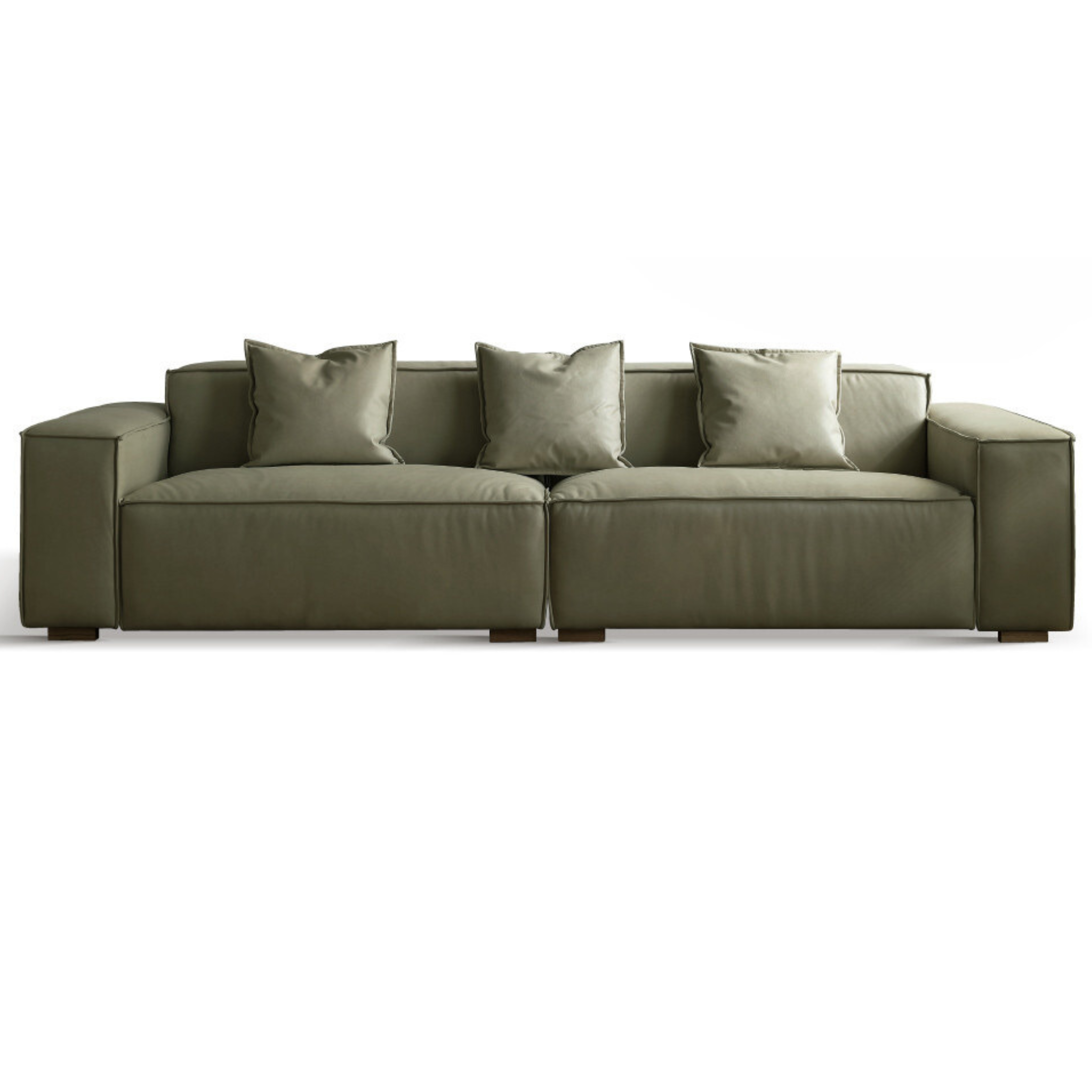 First Layer Cowhide Leather Sofa.
