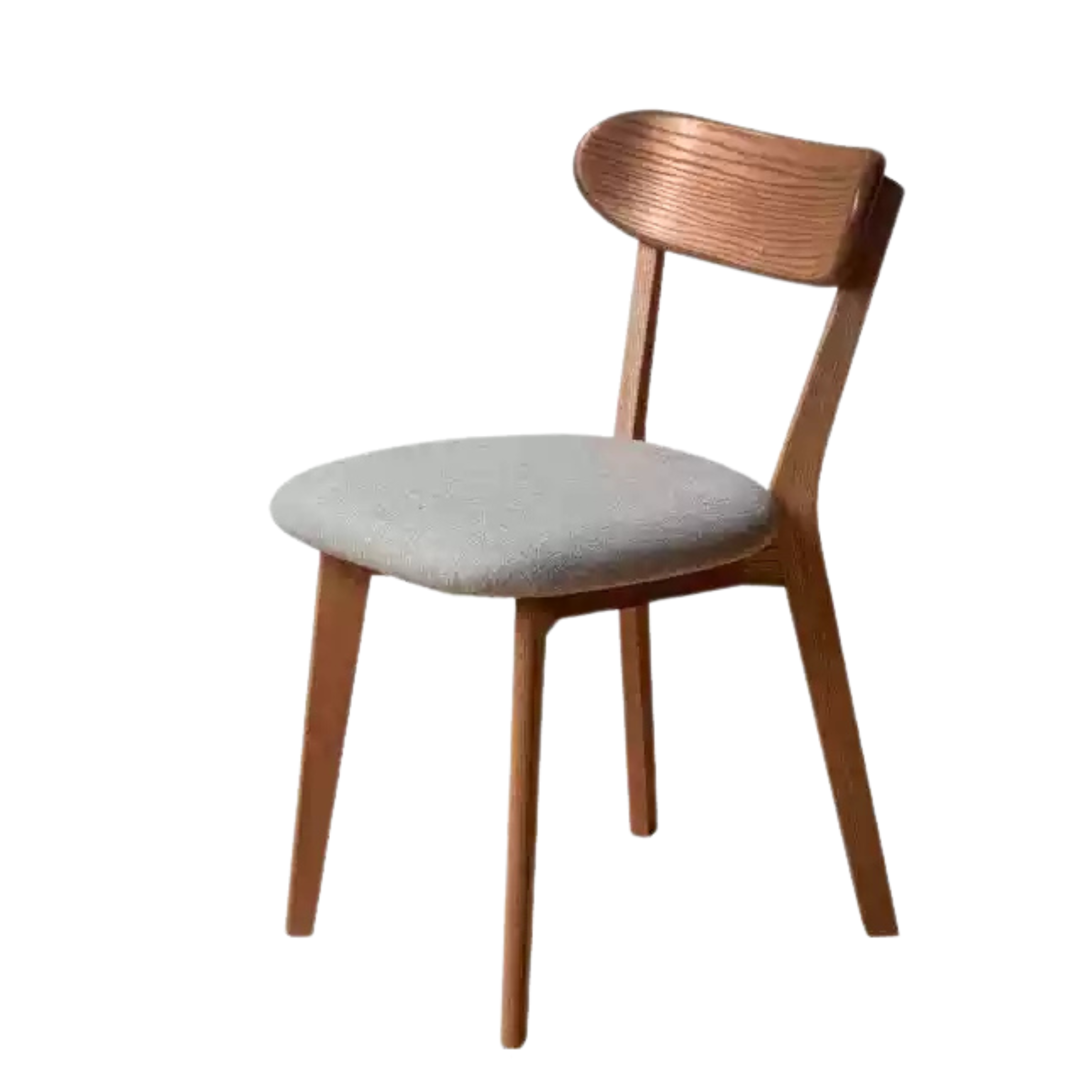 Oak, Cherry, Beech Solid Wood Curved Backrest Dining Chair