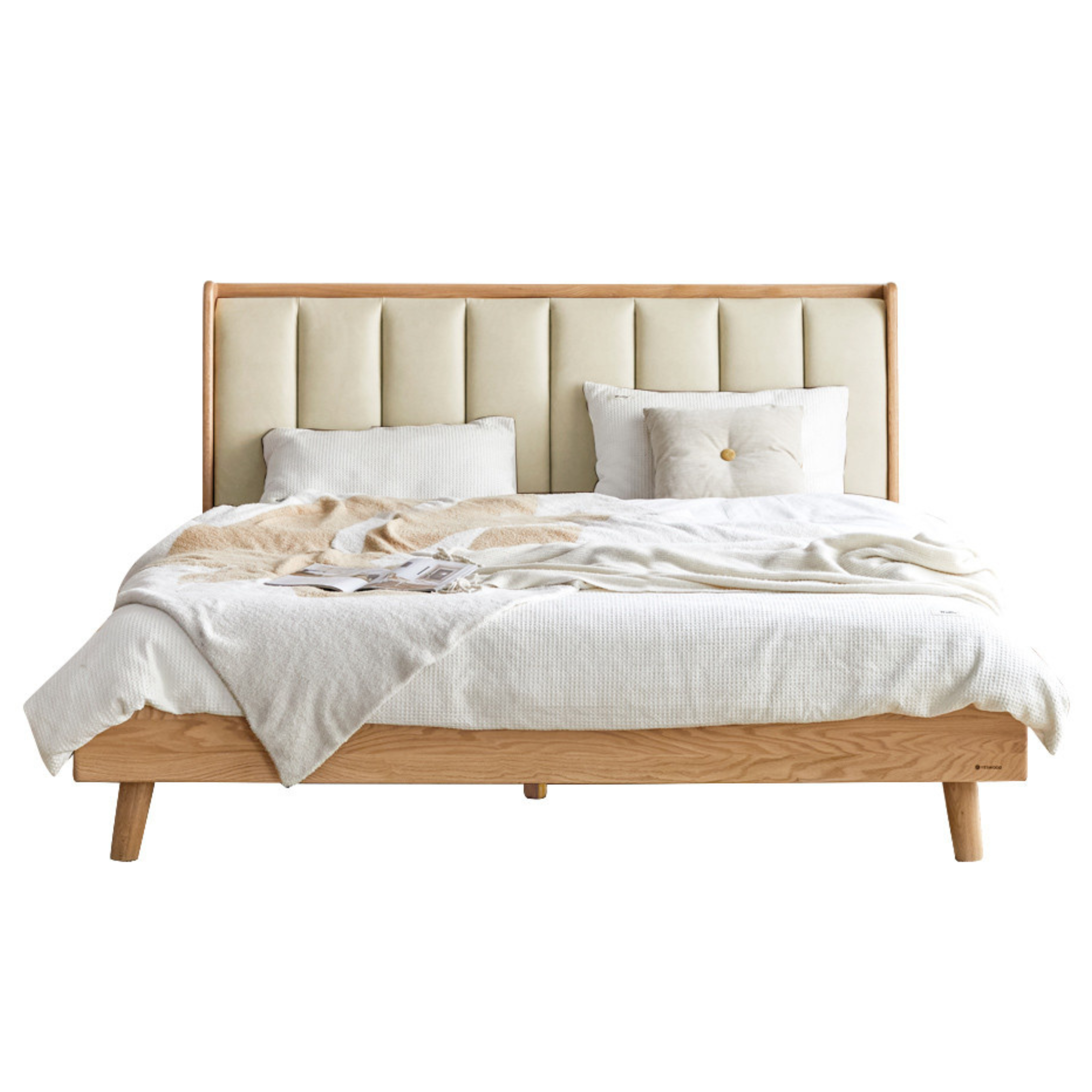 Oak, Ash Solid Wood Technology Cloth Harp Bed