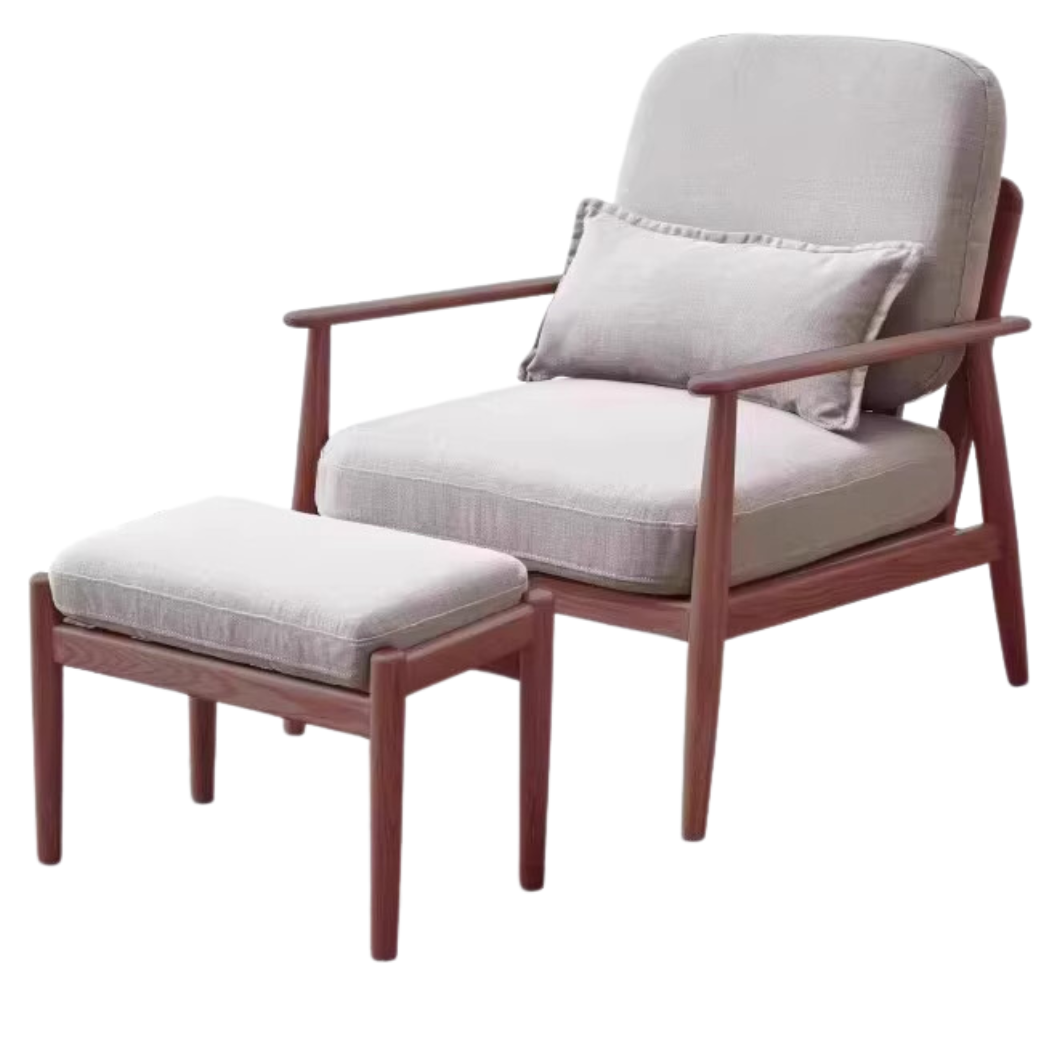 Oak Solid Wood Walnut Color Leisure Combination