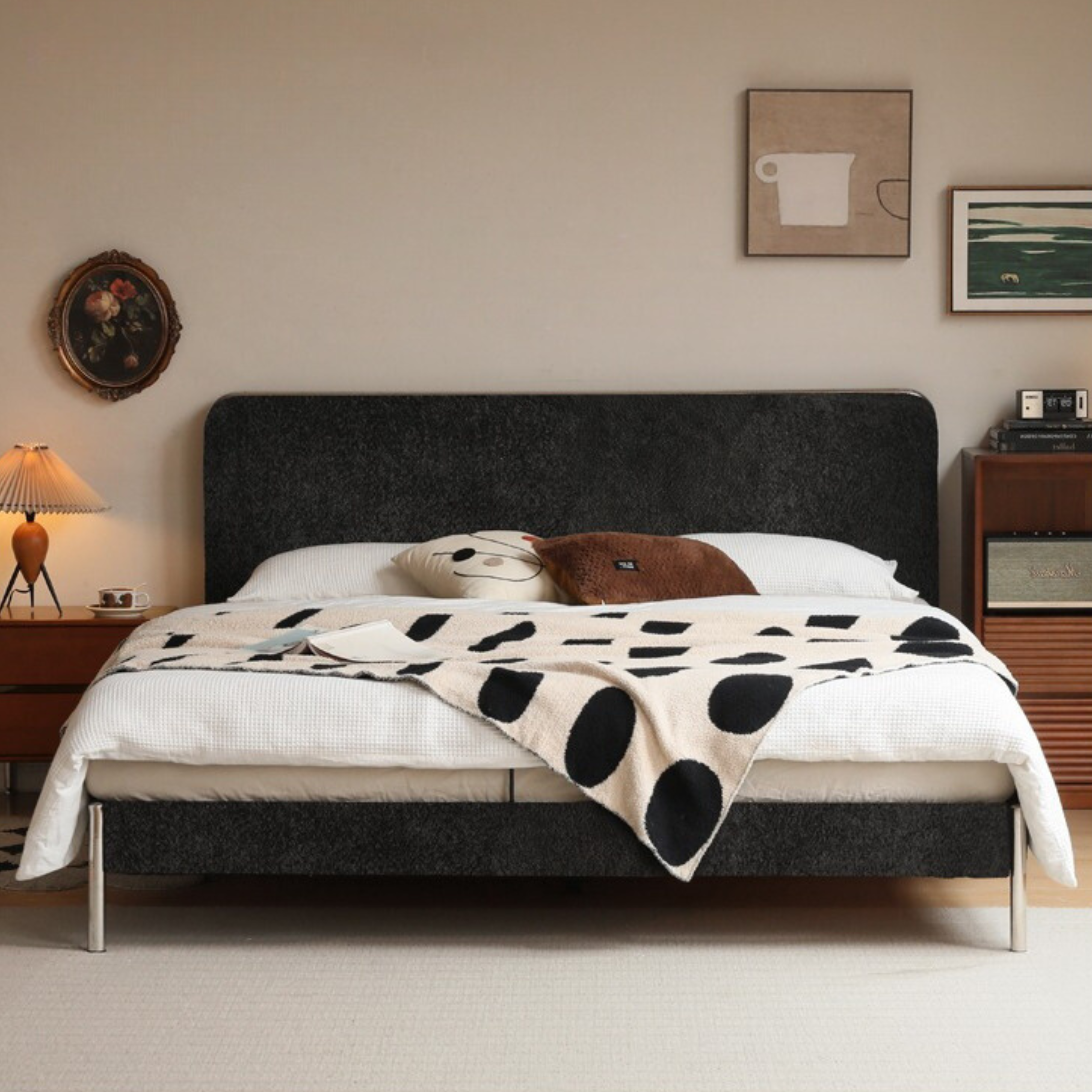 Fabric Bed Bauhaus Style Soft Bed