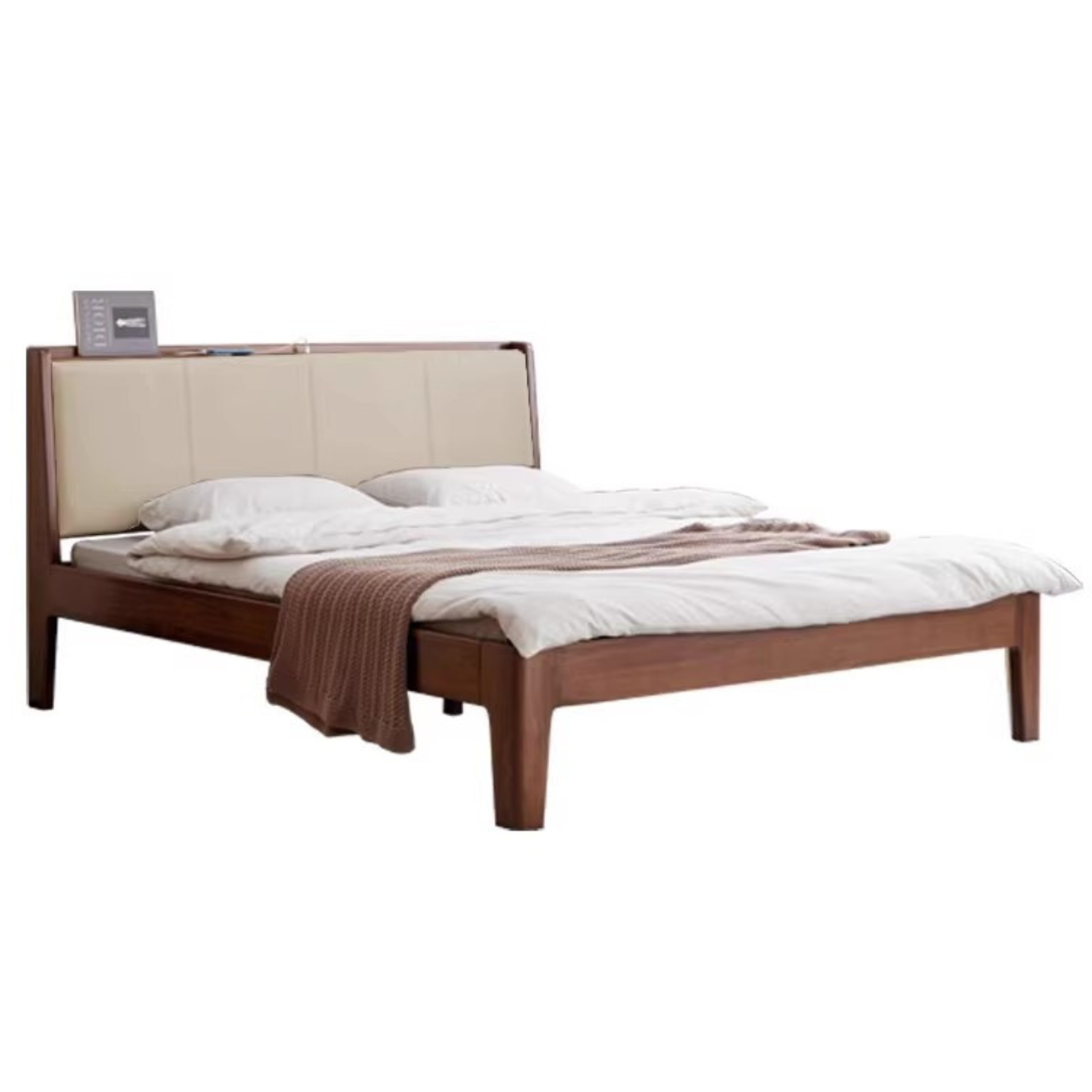 Black Walnut Solid Wood Top Layer Cowhide