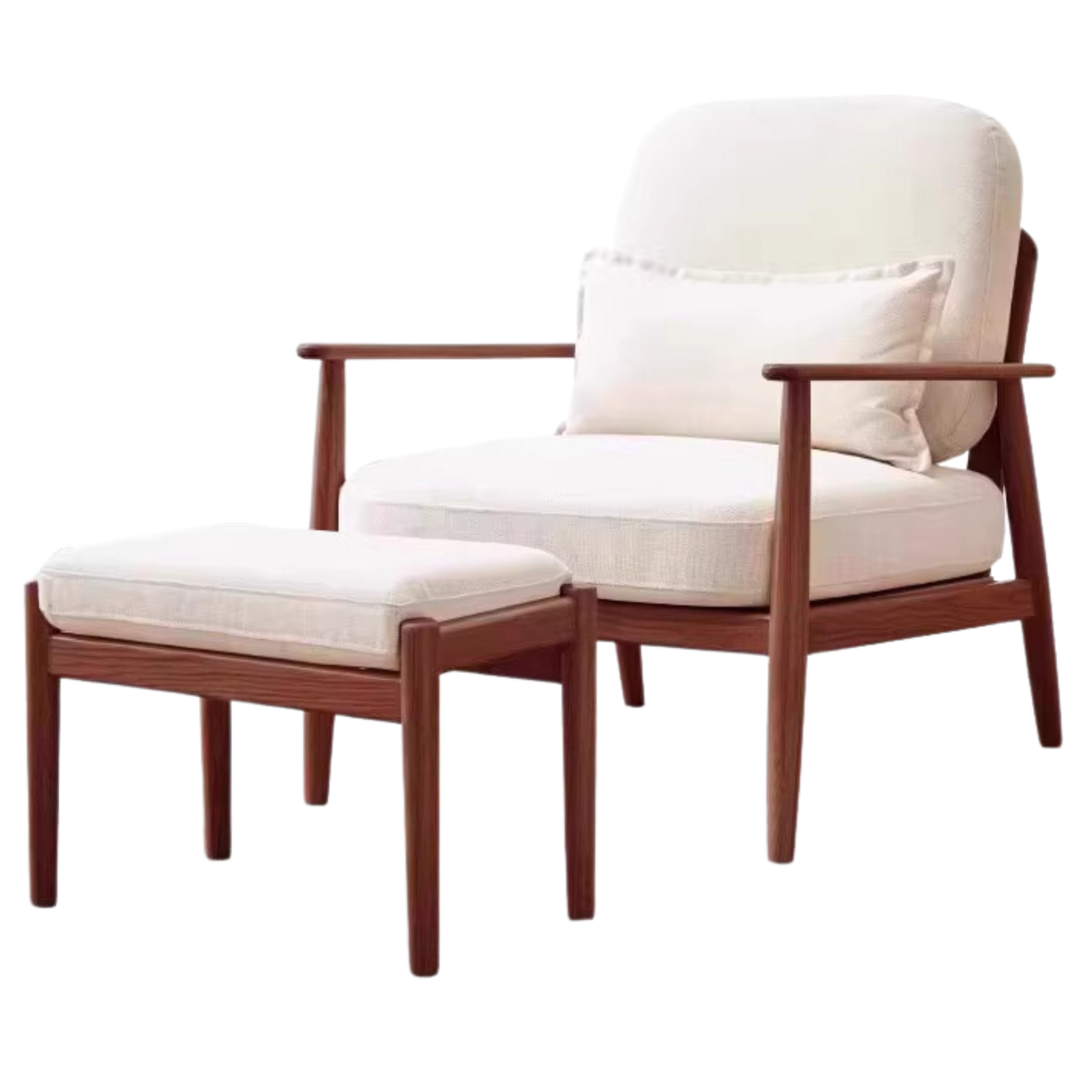 Oak Solid Wood Walnut Color Leisure Combination