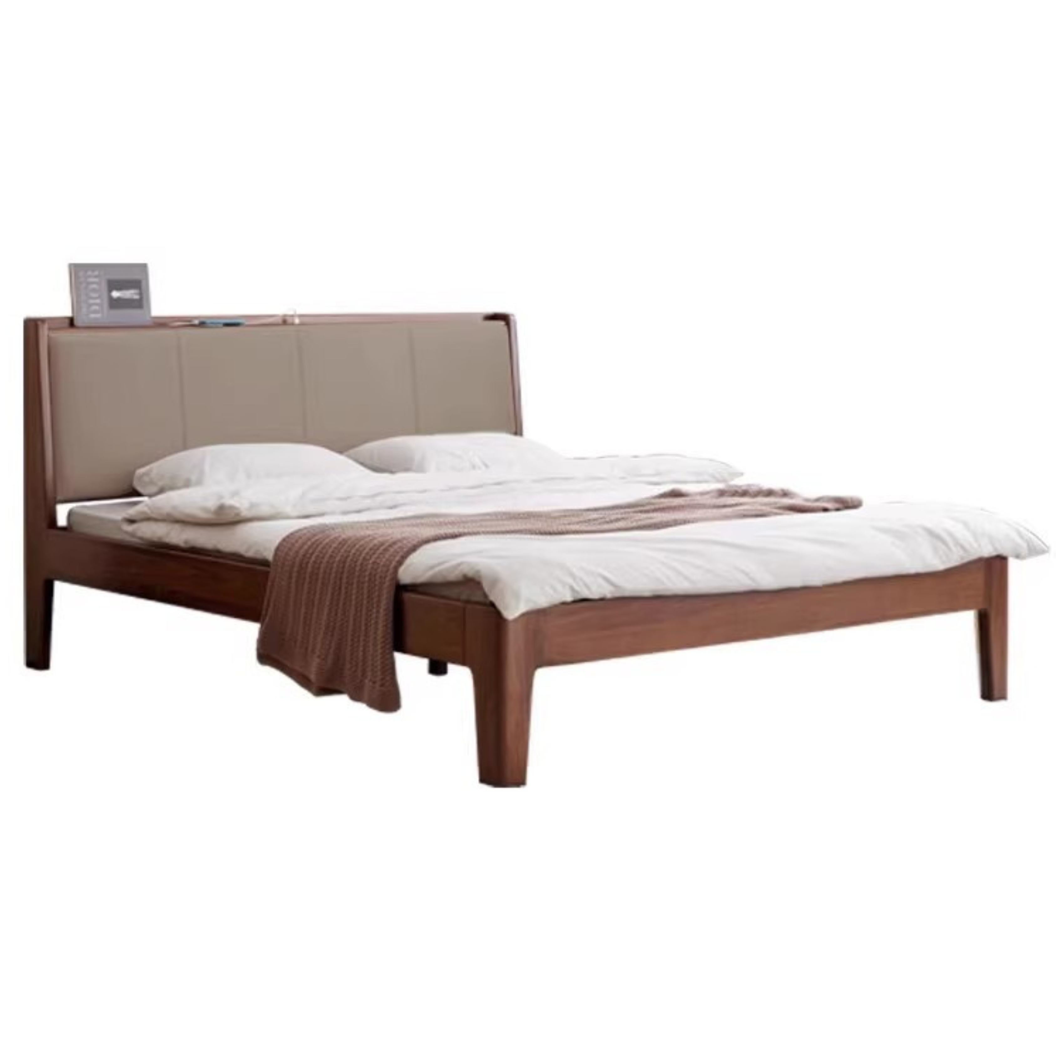 Black Walnut Solid Wood Top Layer Cowhide