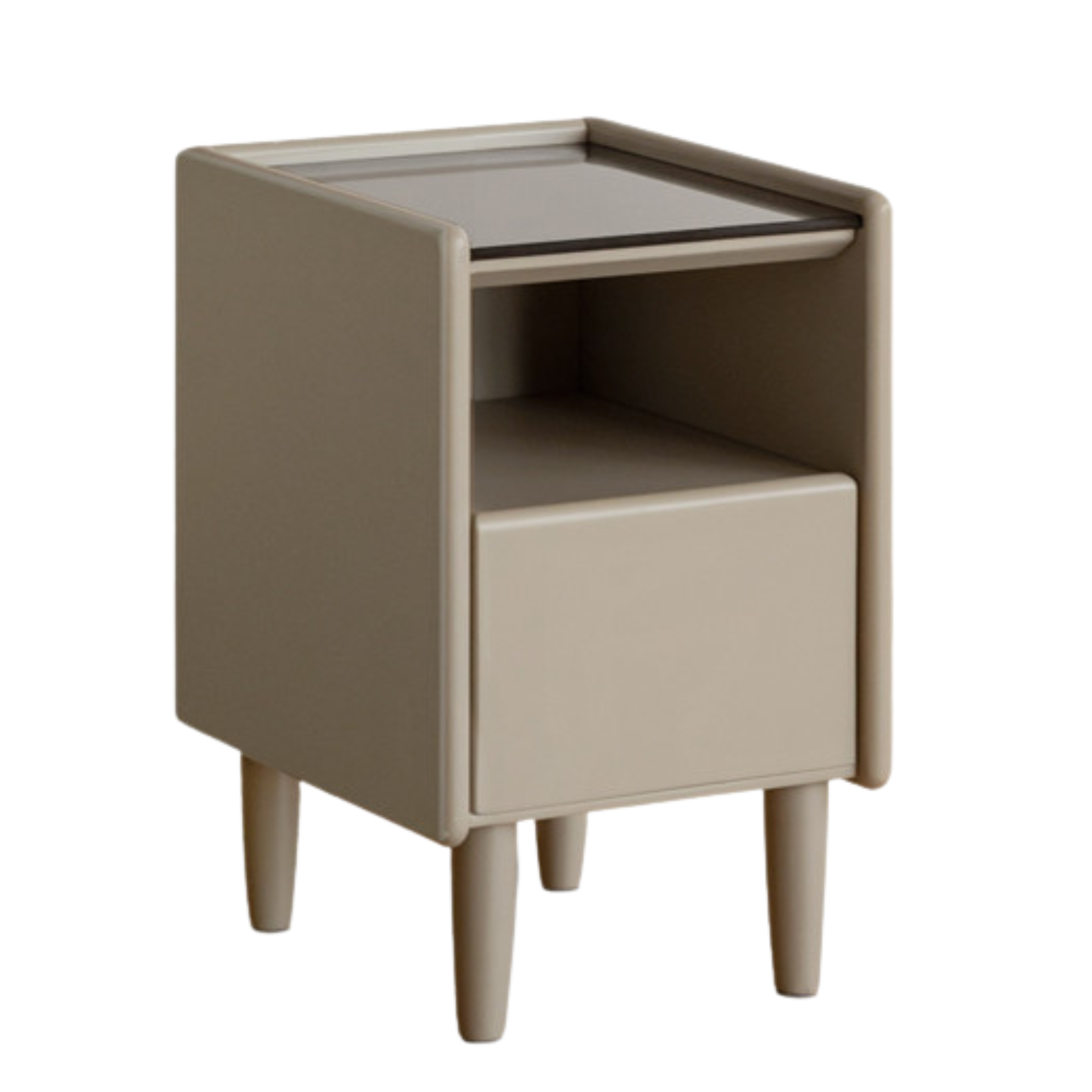 Black Walnut, White Ash, Cherry, Poplar, Tulipwood, Solid Rubberwood Modern Nightstand