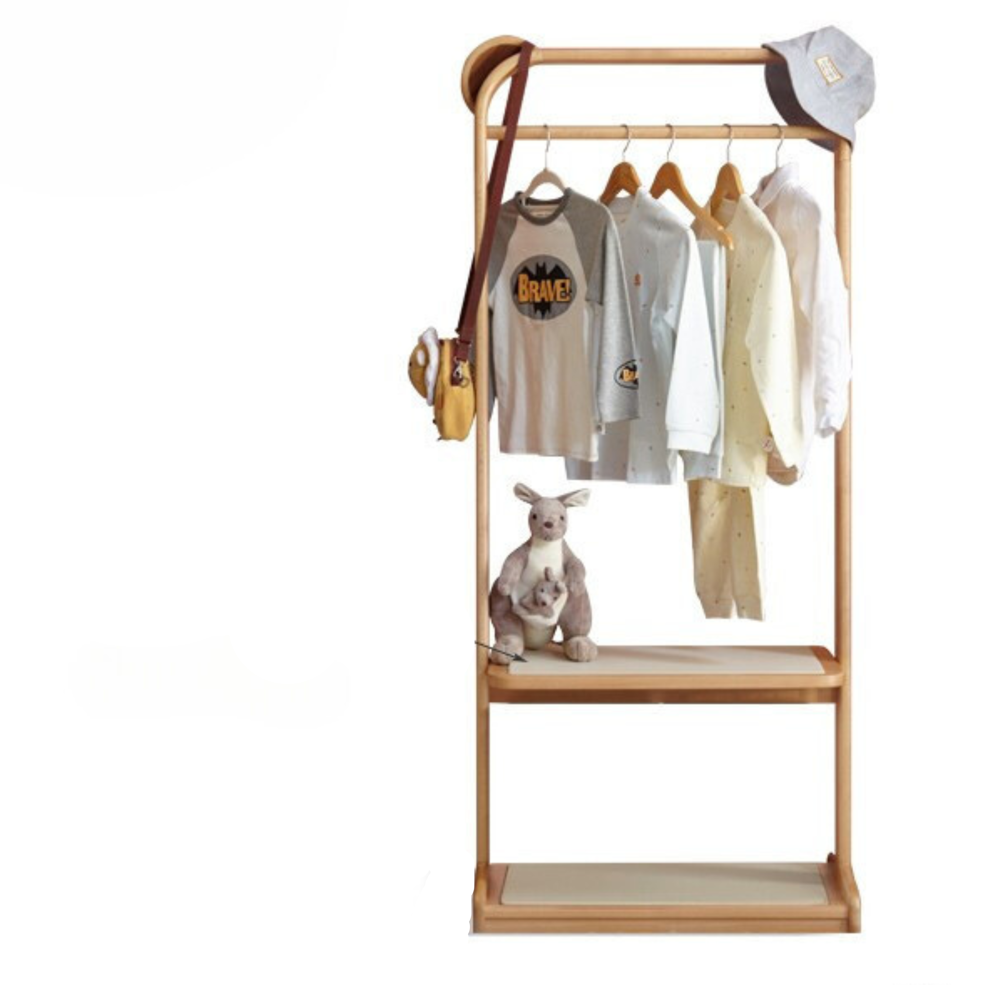 Beech Solid Wood Kids Floor Hanger