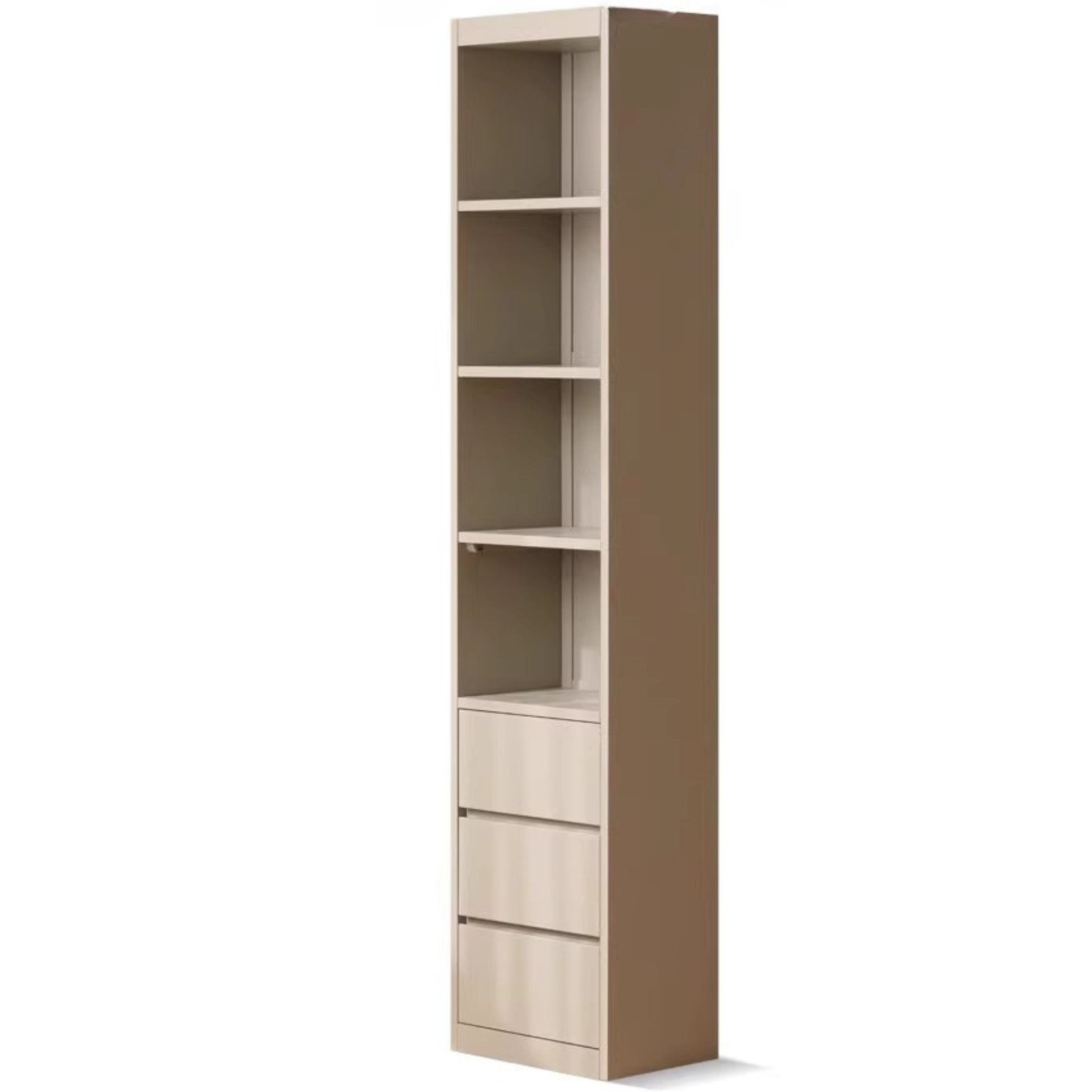 Poplar Solid Wood Bookcase Light Luxury Style