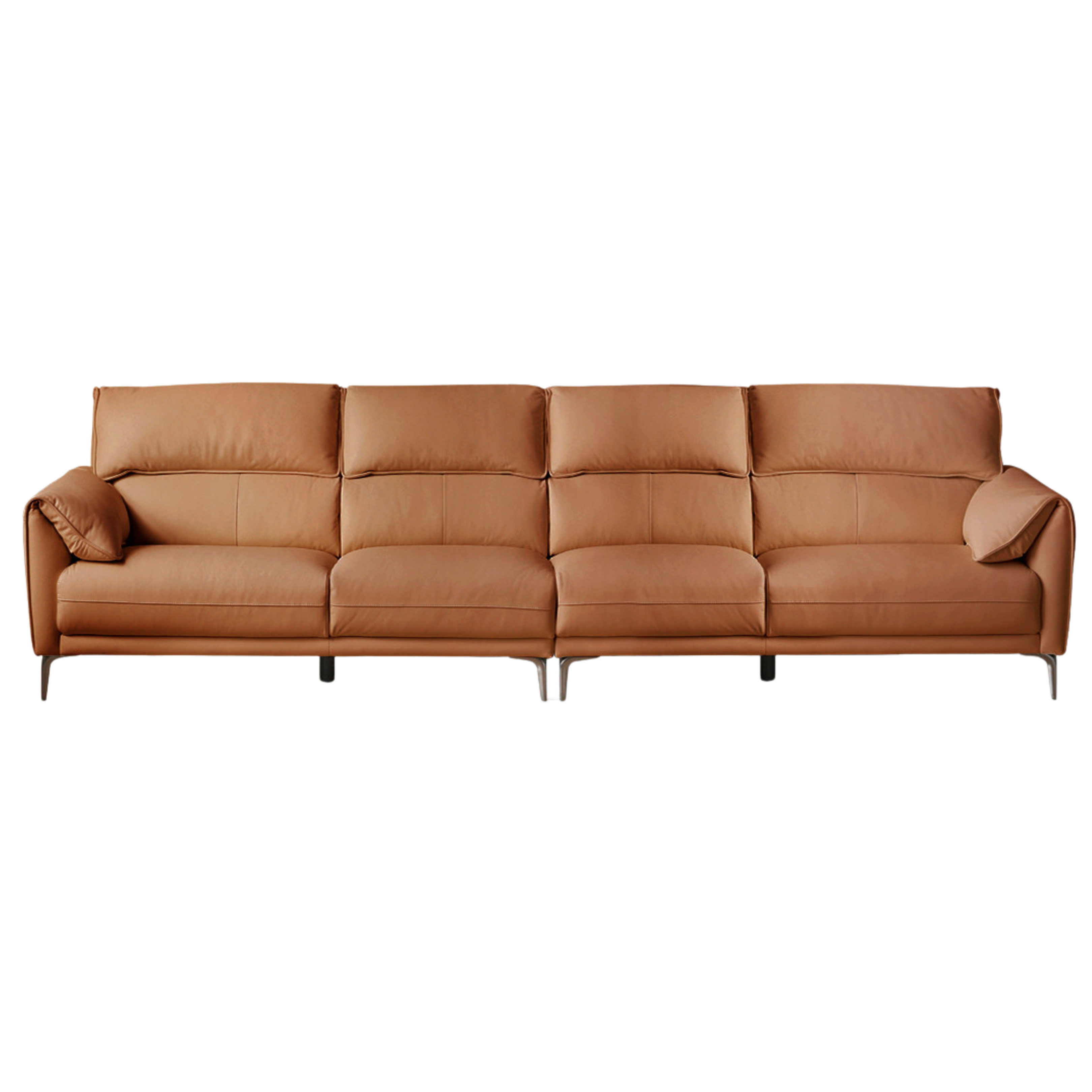 First Layer Cowhide Leather Goose Down Sofa.