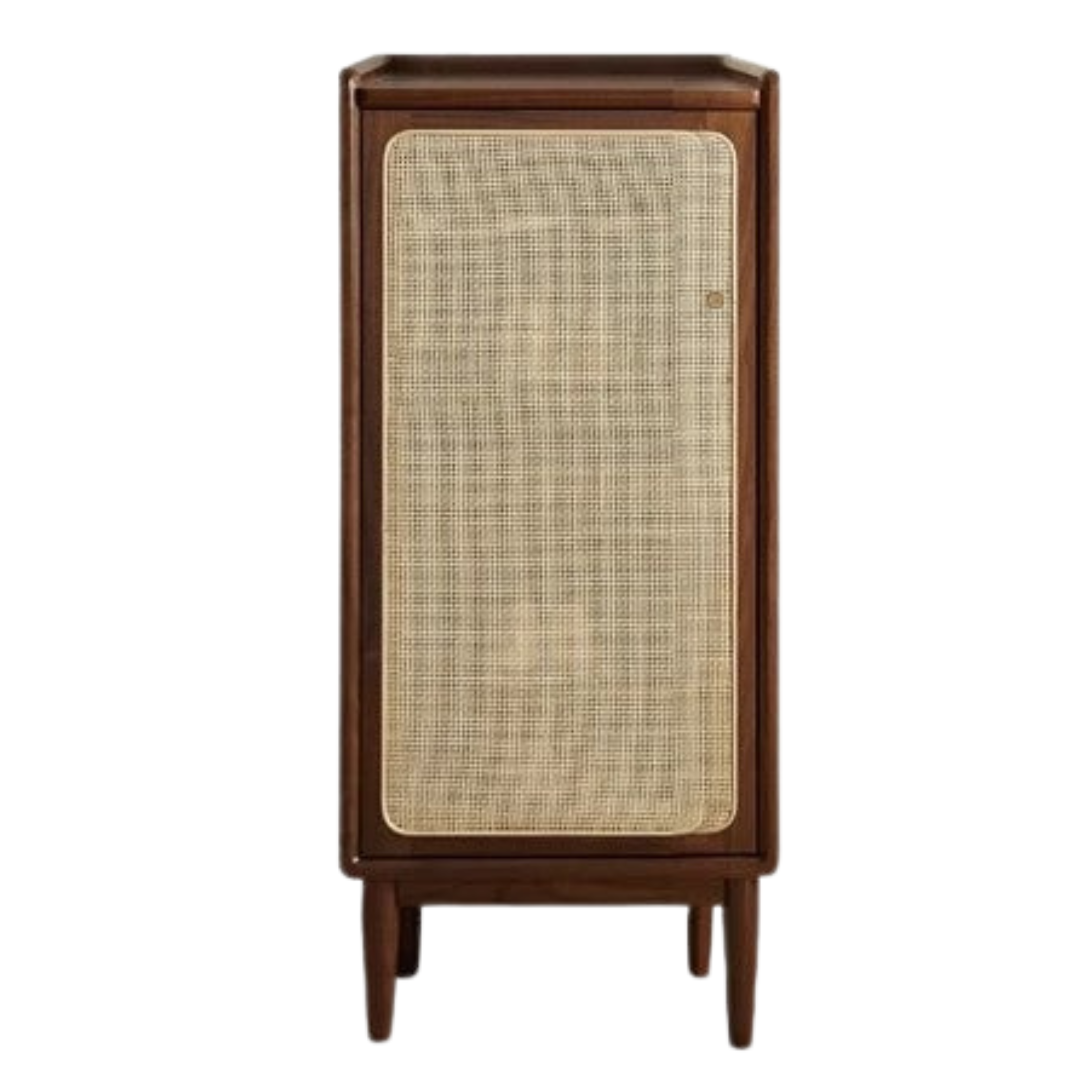 Black Walnut, Oak, South American Walnut Solid Wood Rattan Shoe Cabinet