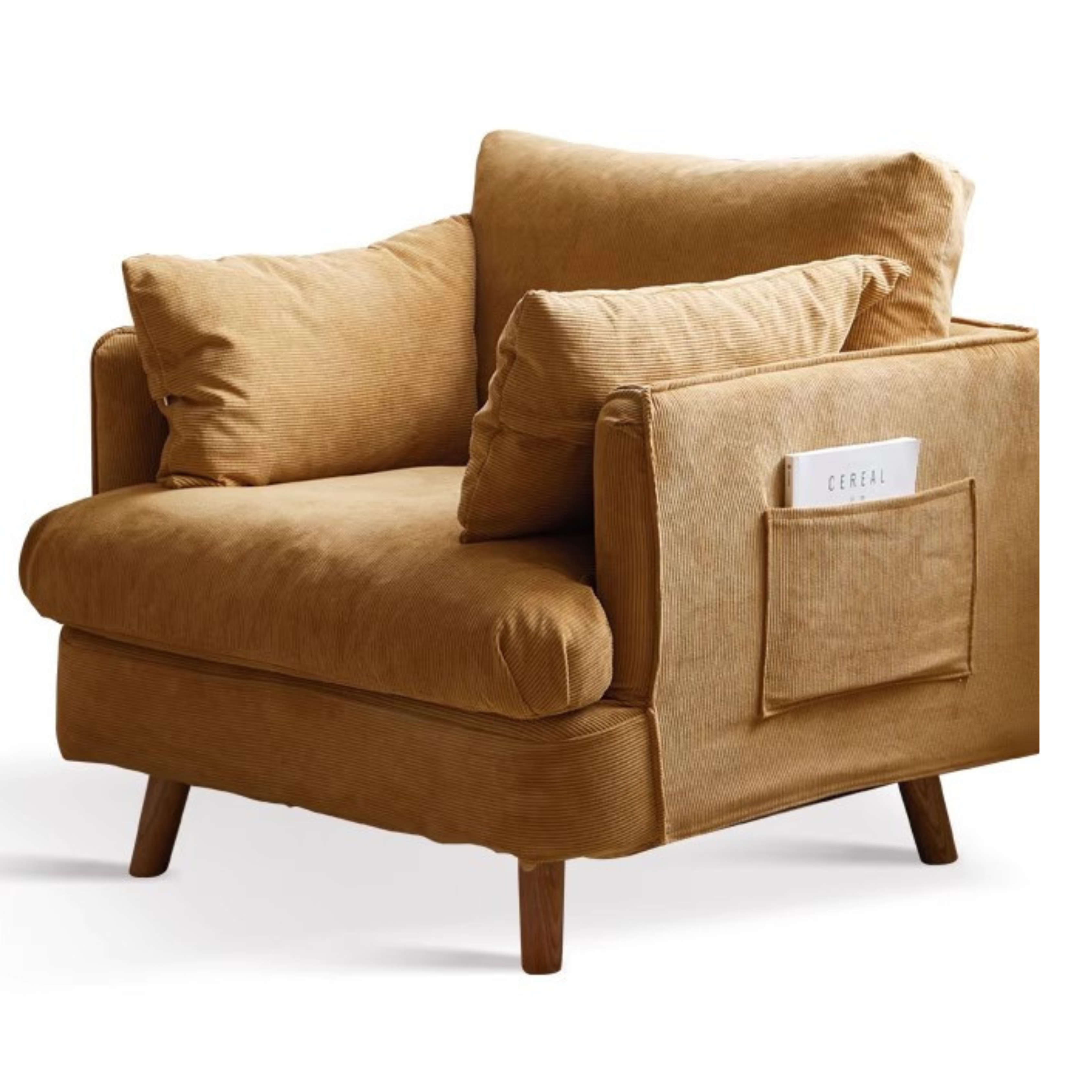 Retro Cozy Fabric Armchair)