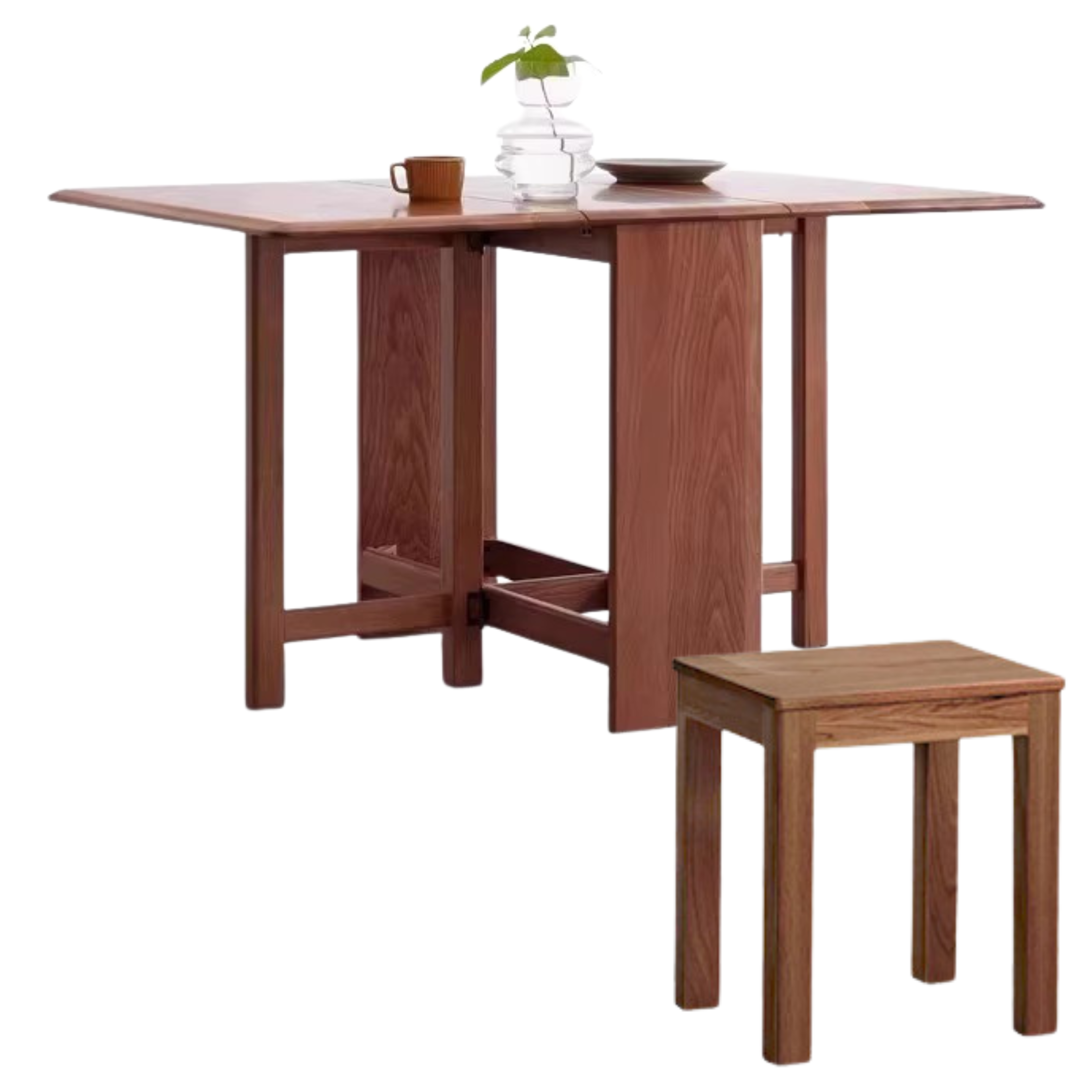 Oak Solid Wood Retractable Dining Table