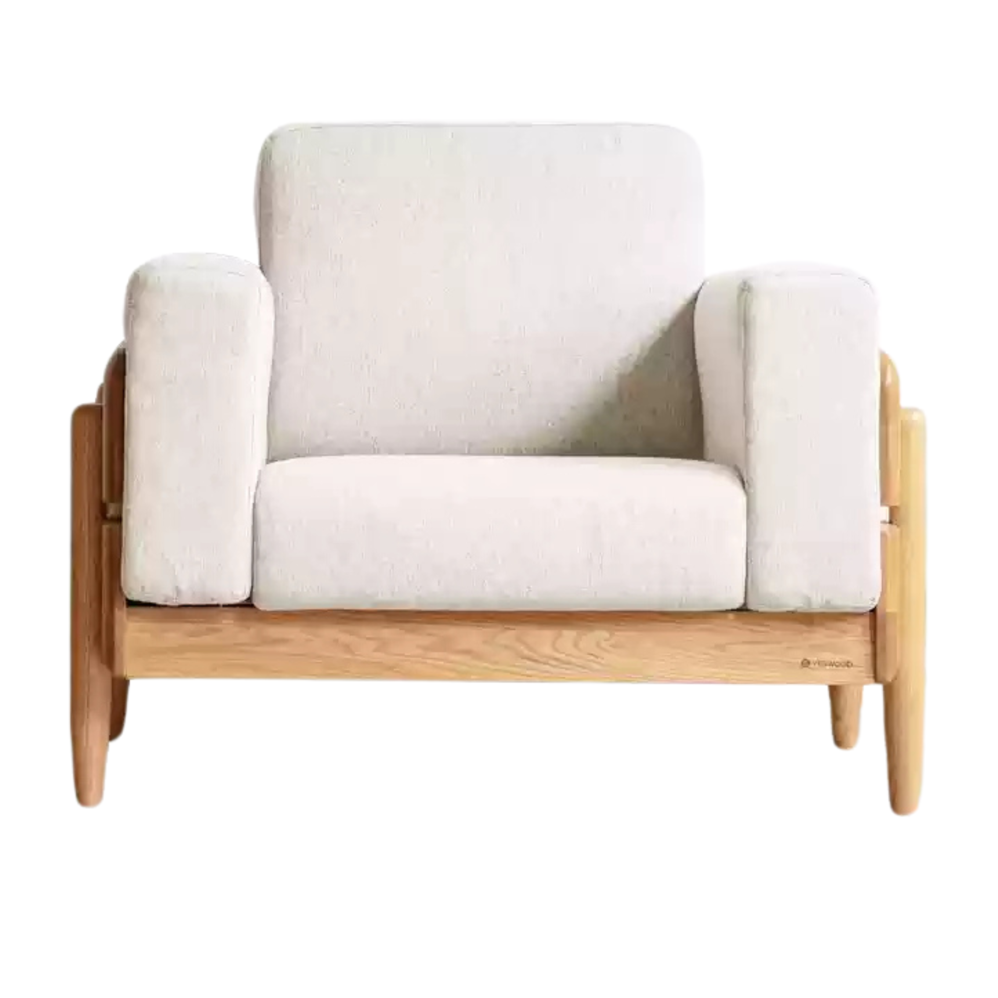 Ash Solid Wood Fabric Sofa.