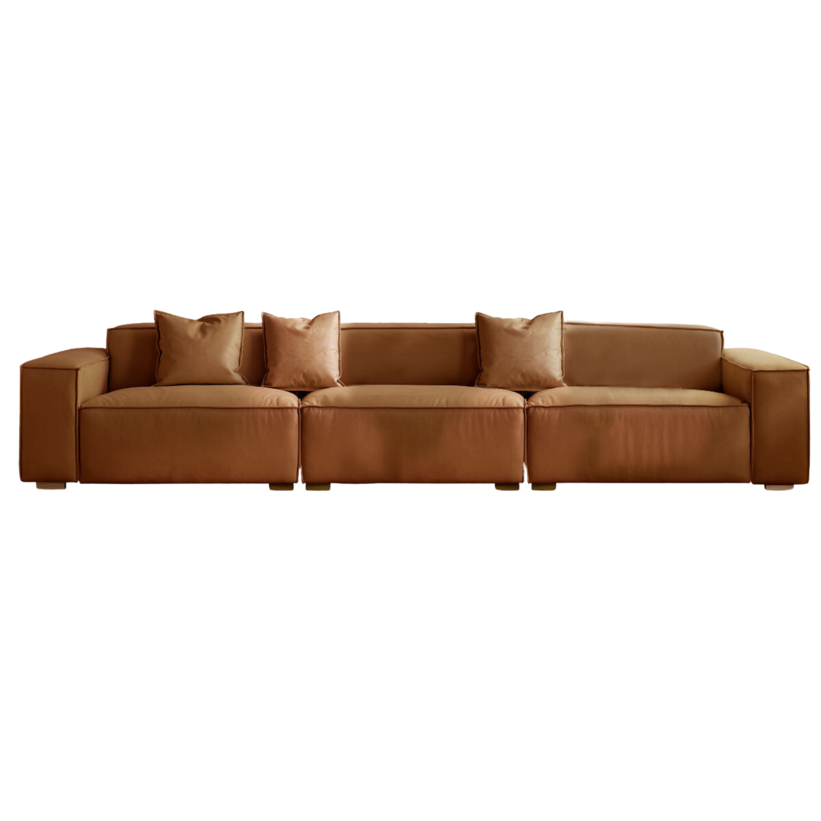 First Layer Cowhide Leather Sofa.