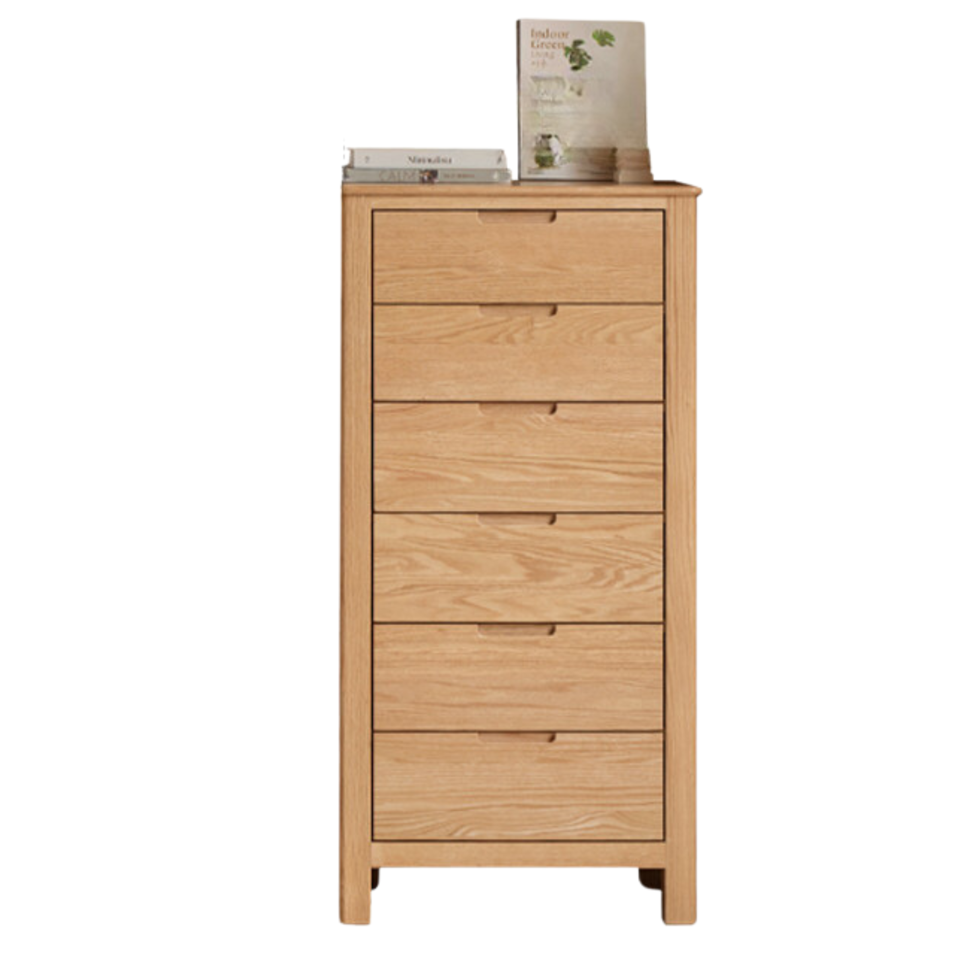 Oak Solid Wood, Solid Rubberwood Nordic Chest of Drawers
