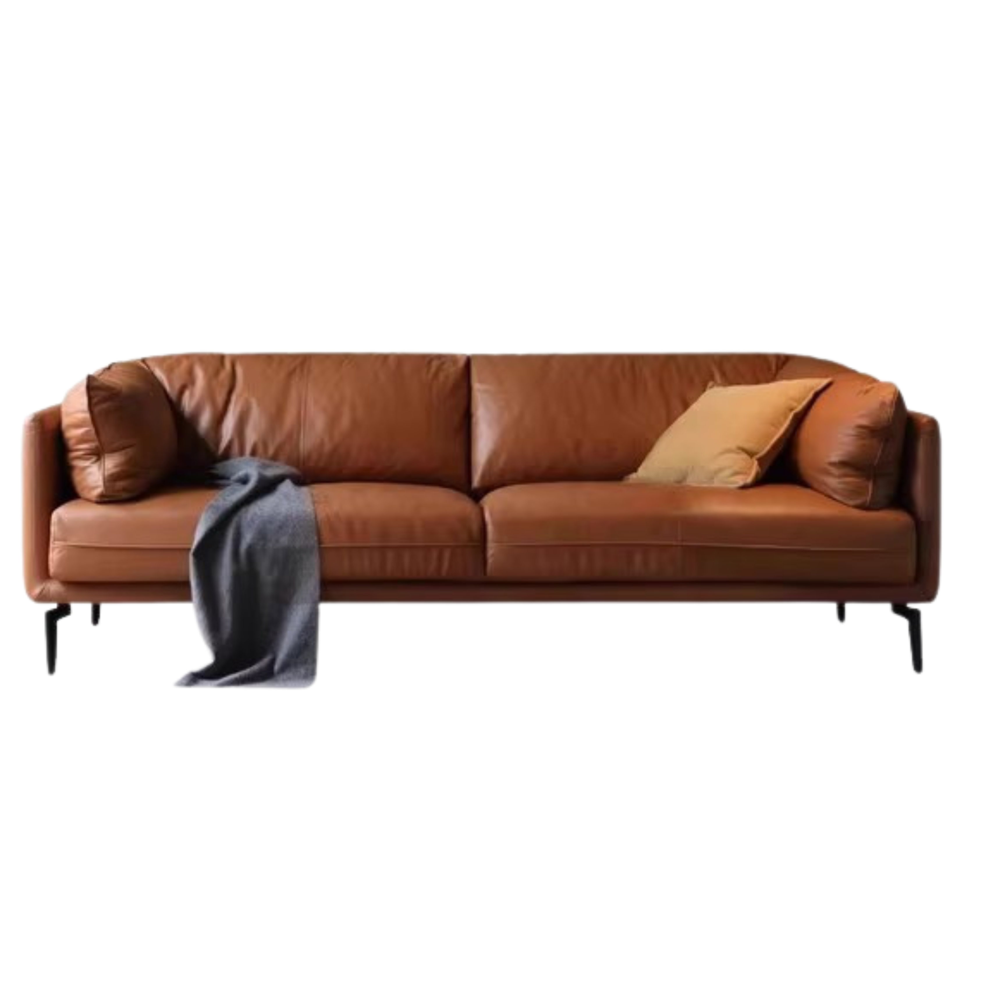First Layer Cowhide, Organic Leather ,Tech Fabric Italian Style Sofa.