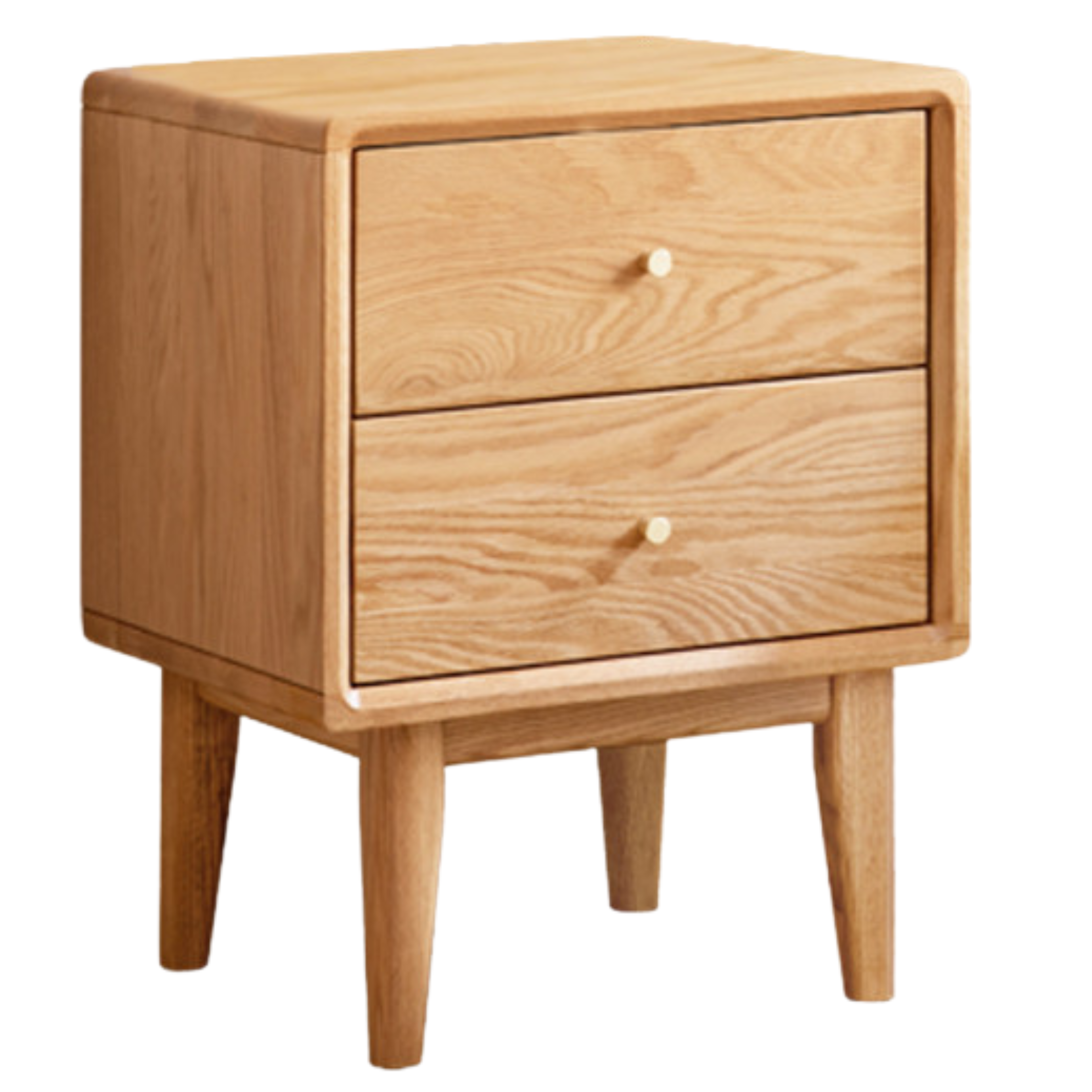 Ash, Oak Solid Wood, Solid RubberWood Nightstand)