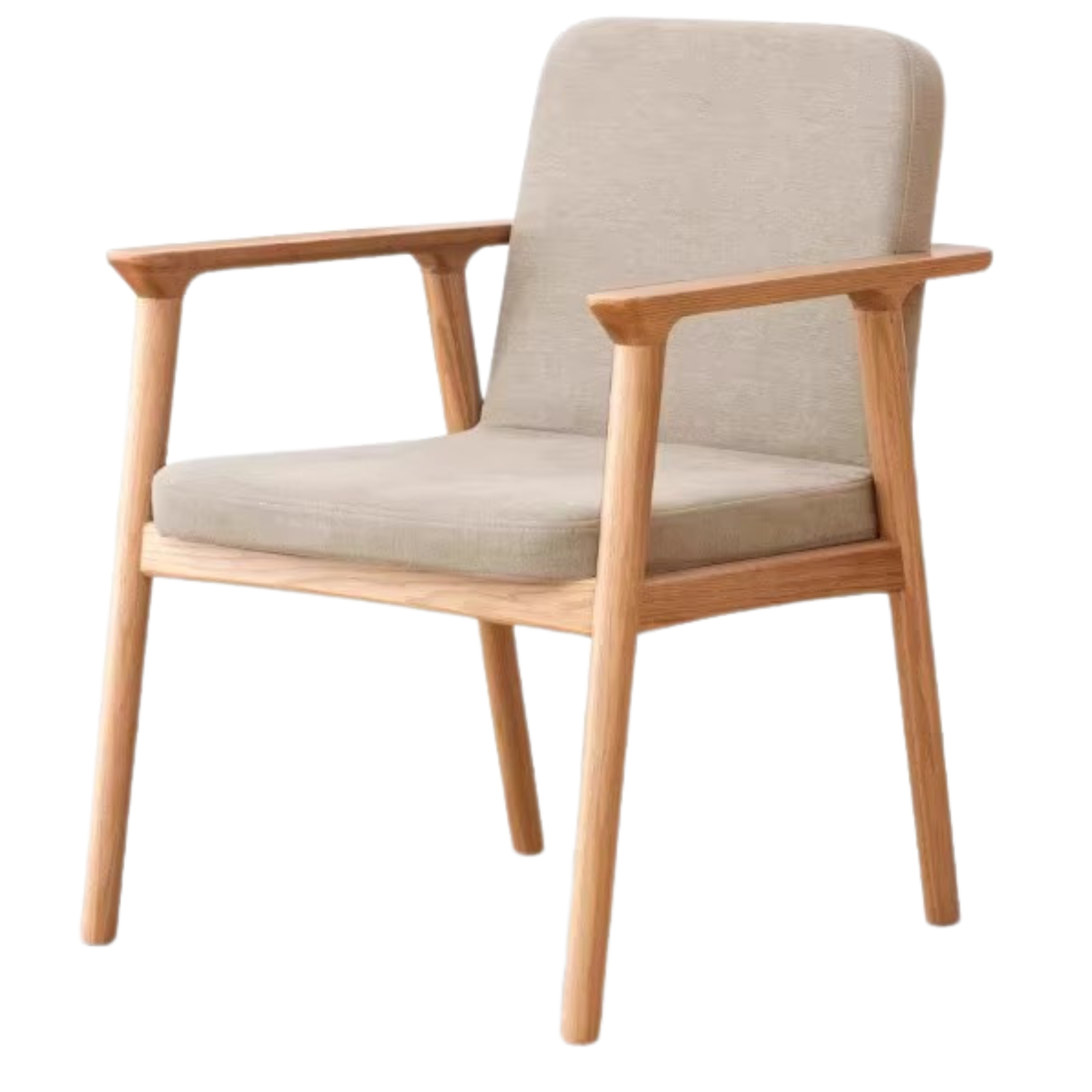 Oak Solid Wood Back Soft Dining Chair