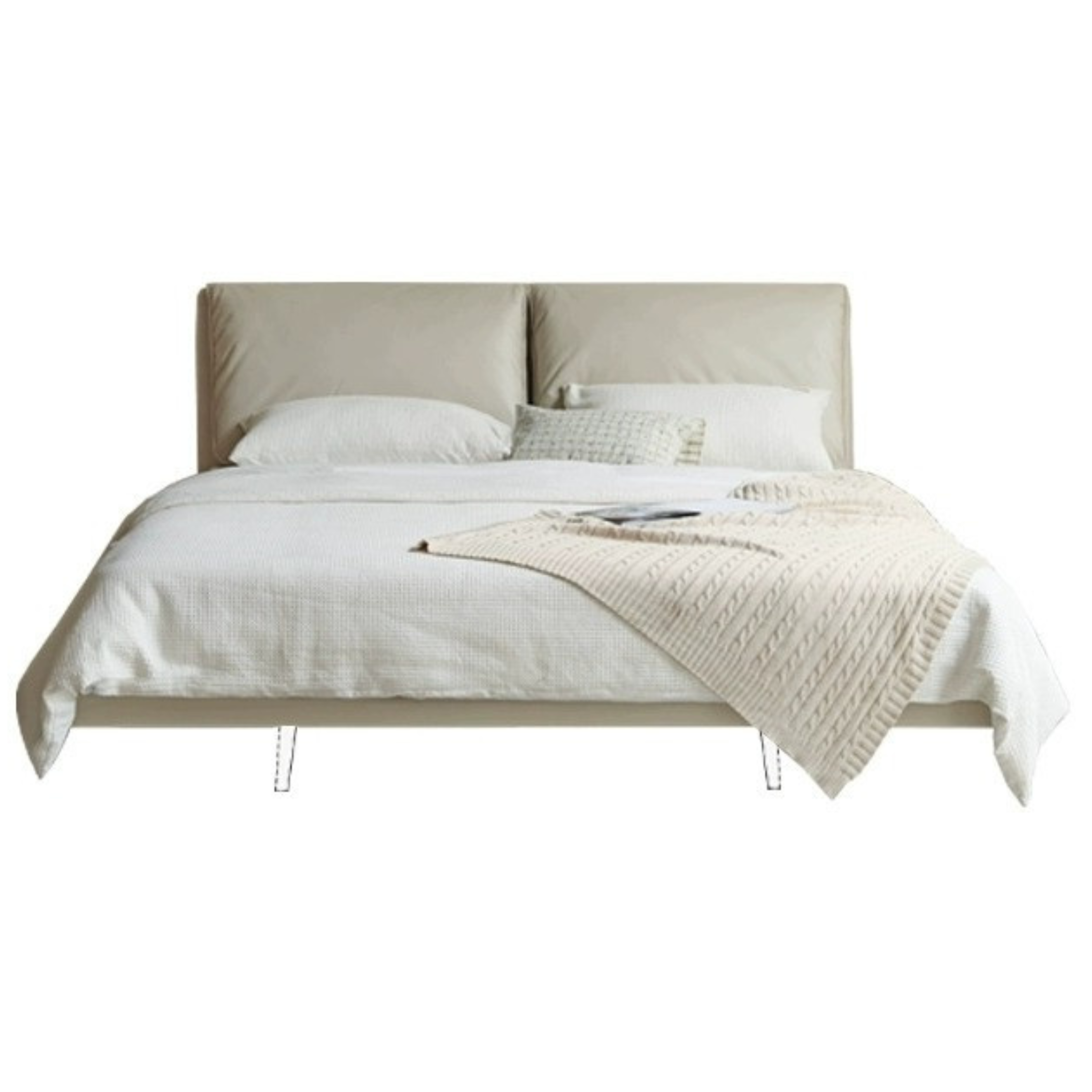Suspension Technology Fabric Bed,Leather Bed with Light