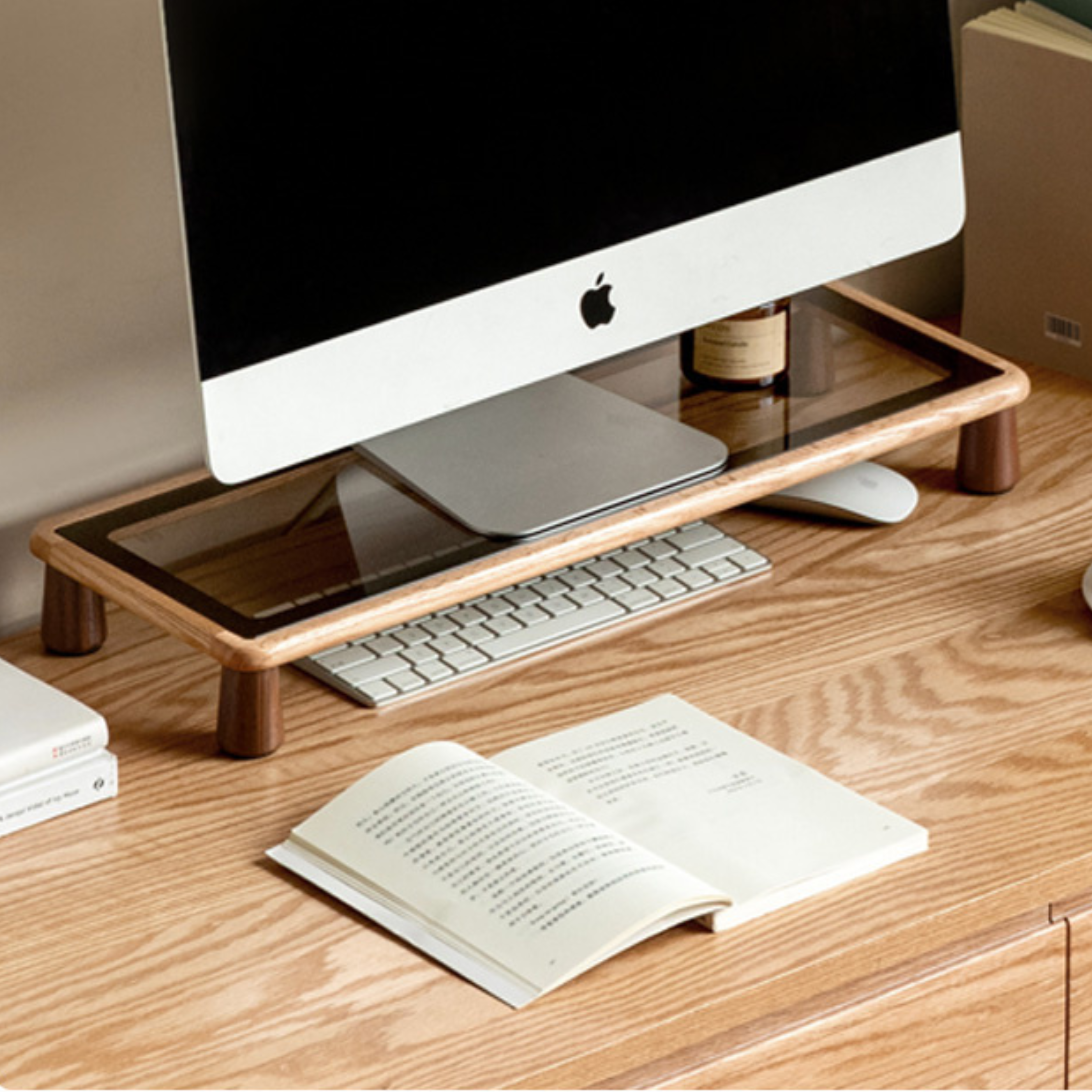 Solid Rubberwood, Oak Solid Wood Office Table Bracket