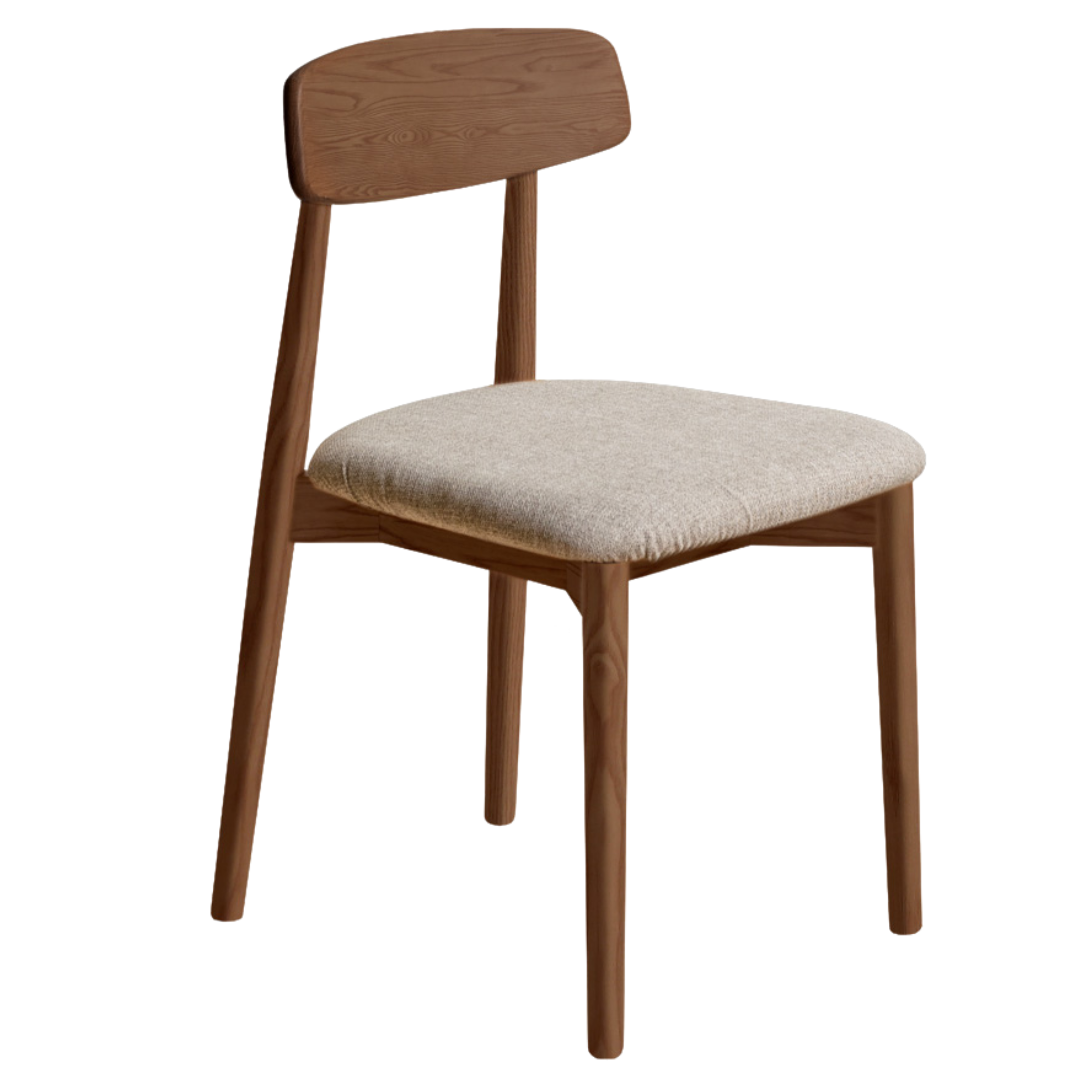 Set 4 pcs Black Walnut, Sandalwood Solid Wood Dining Chair