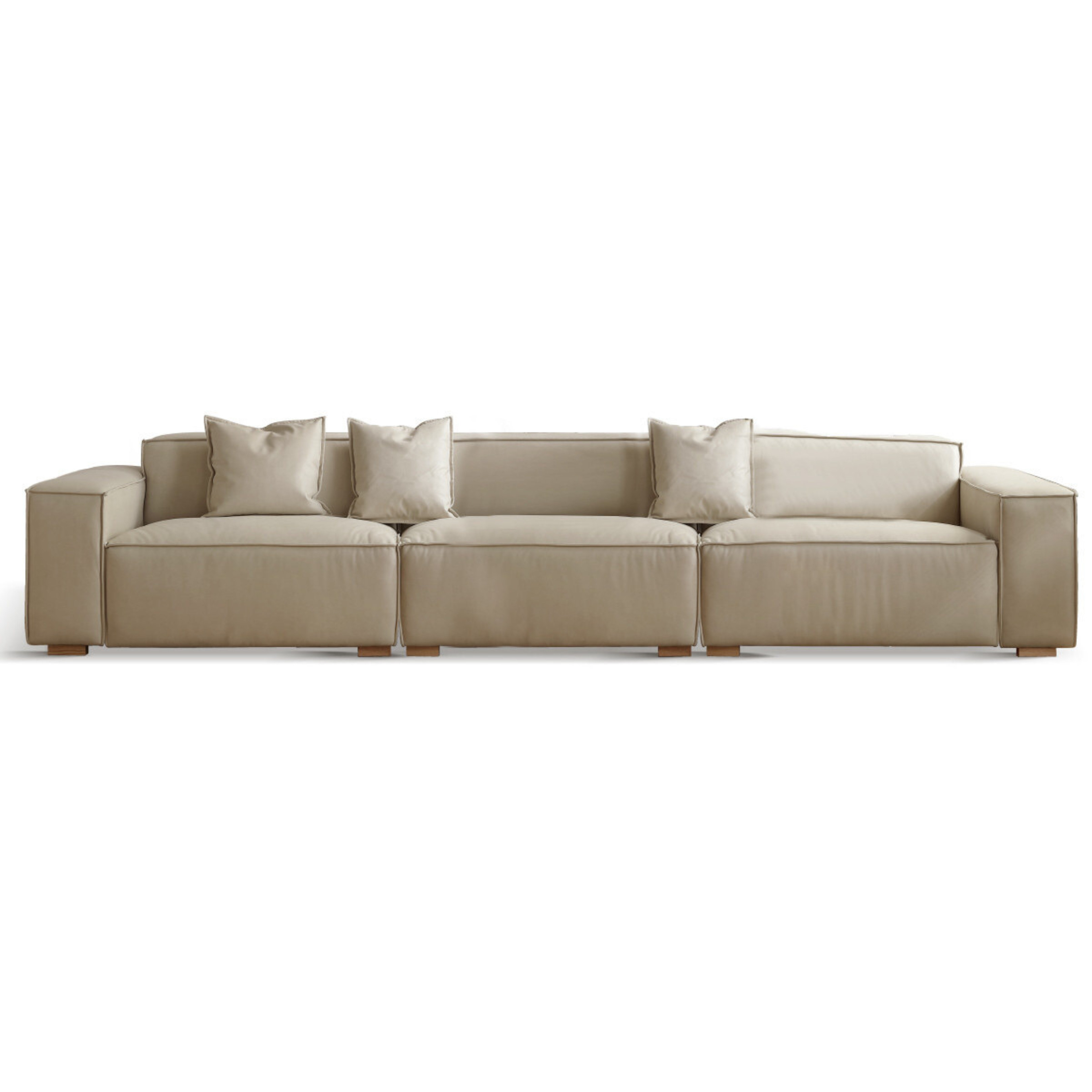 First Layer Cowhide Leather Sofa.
