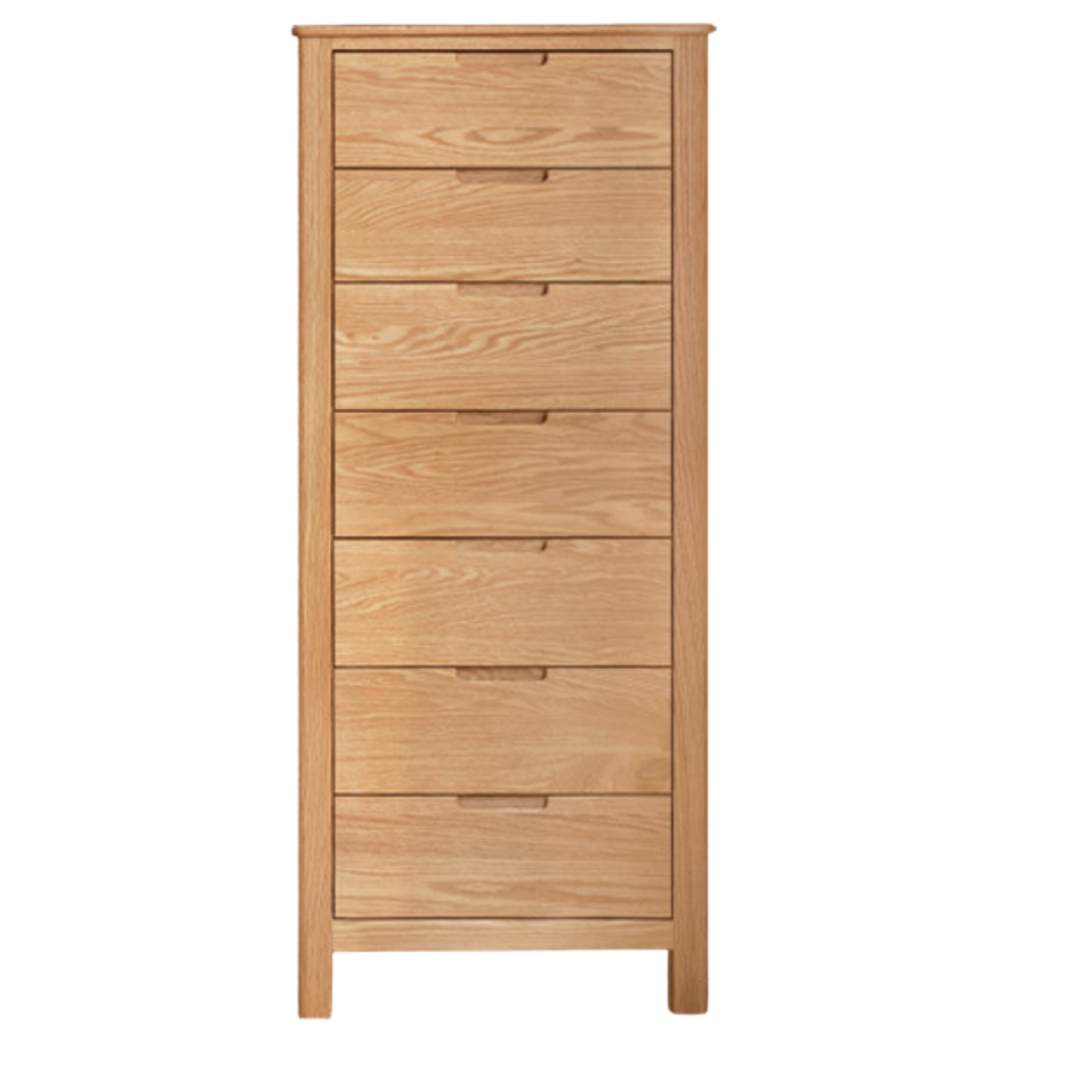 Oak Solid Wood, Solid Rubberwood Nordic Chest of Drawers