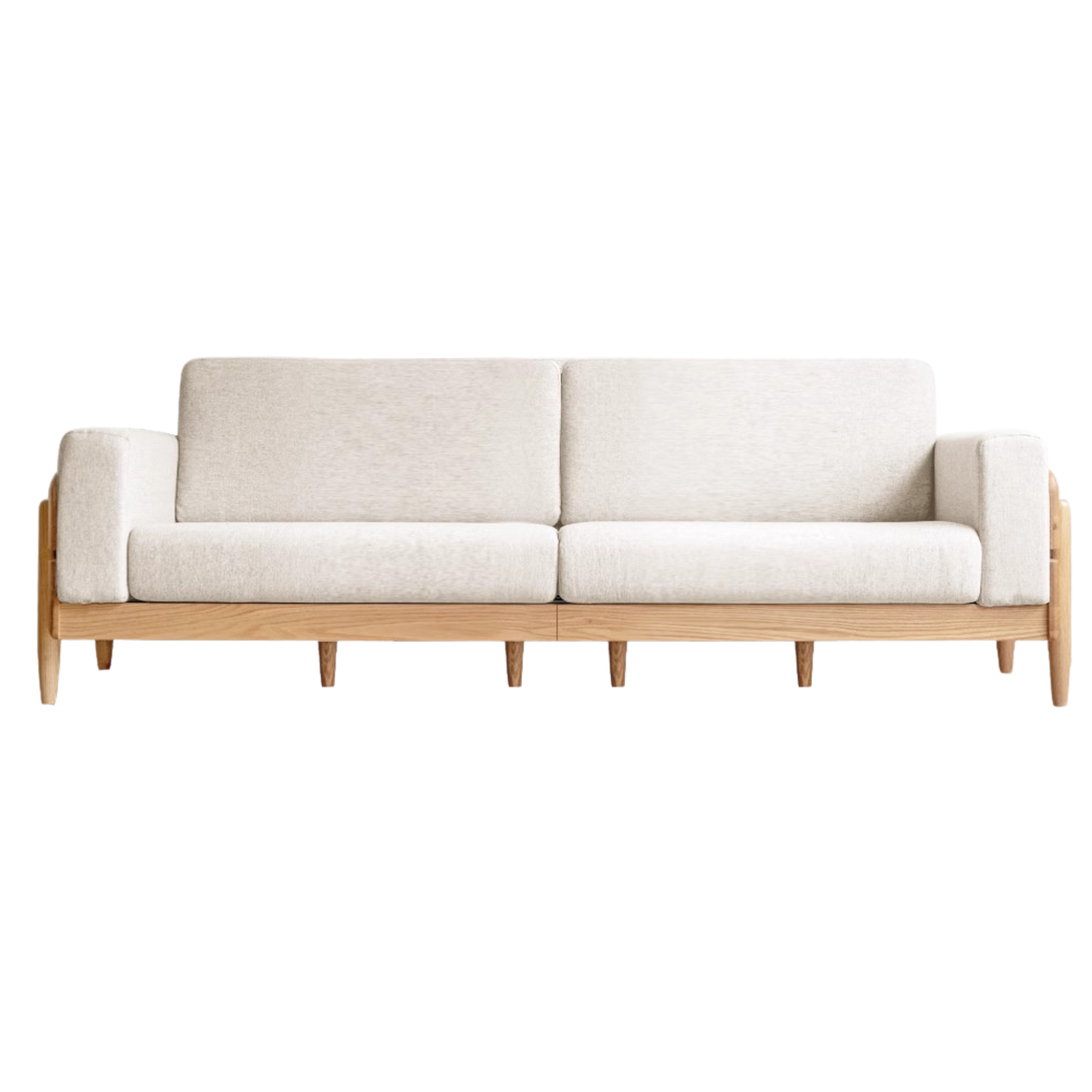 Ash Solid Wood Fabric Sofa.
