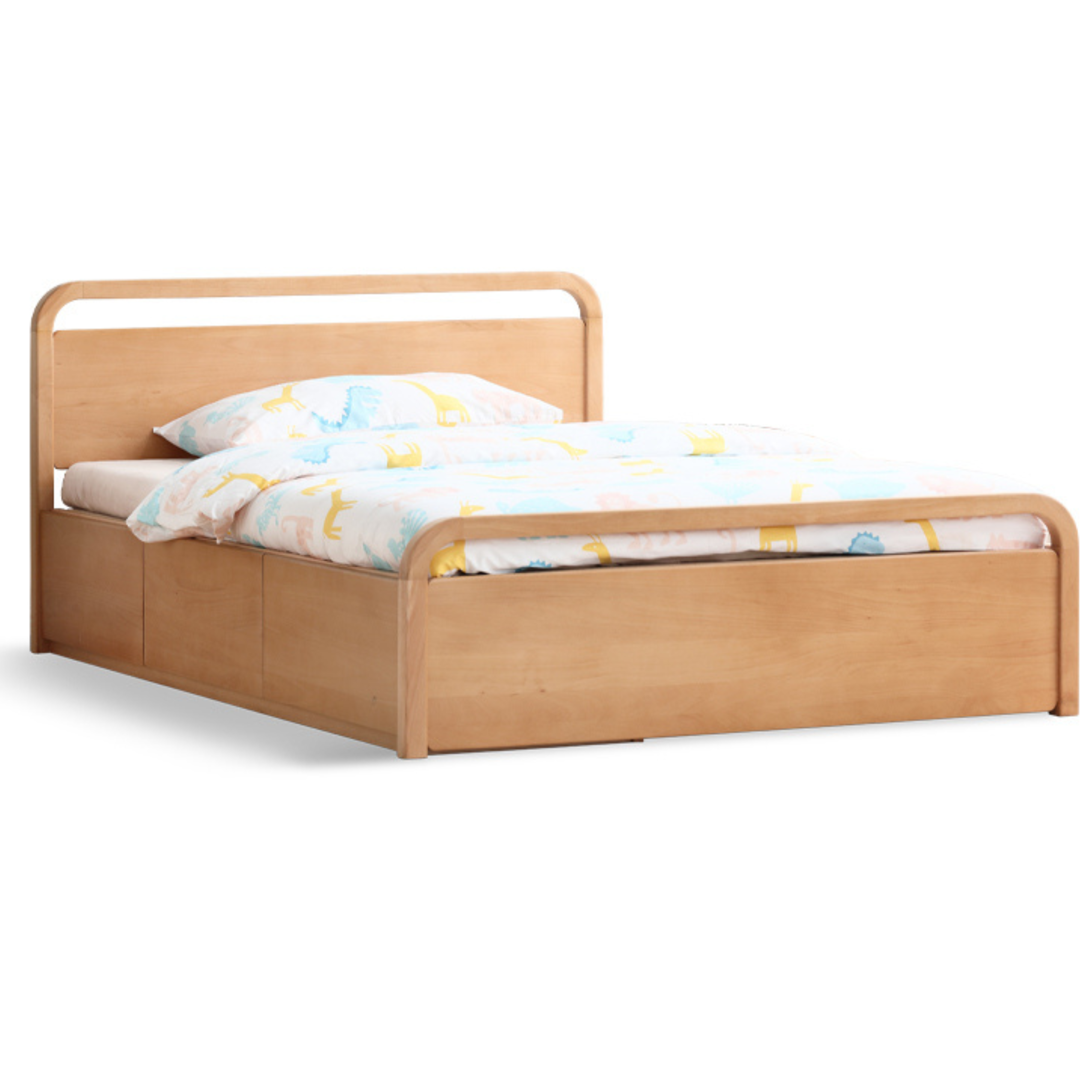 Beech solid wood Multi-functional with storage box bed<