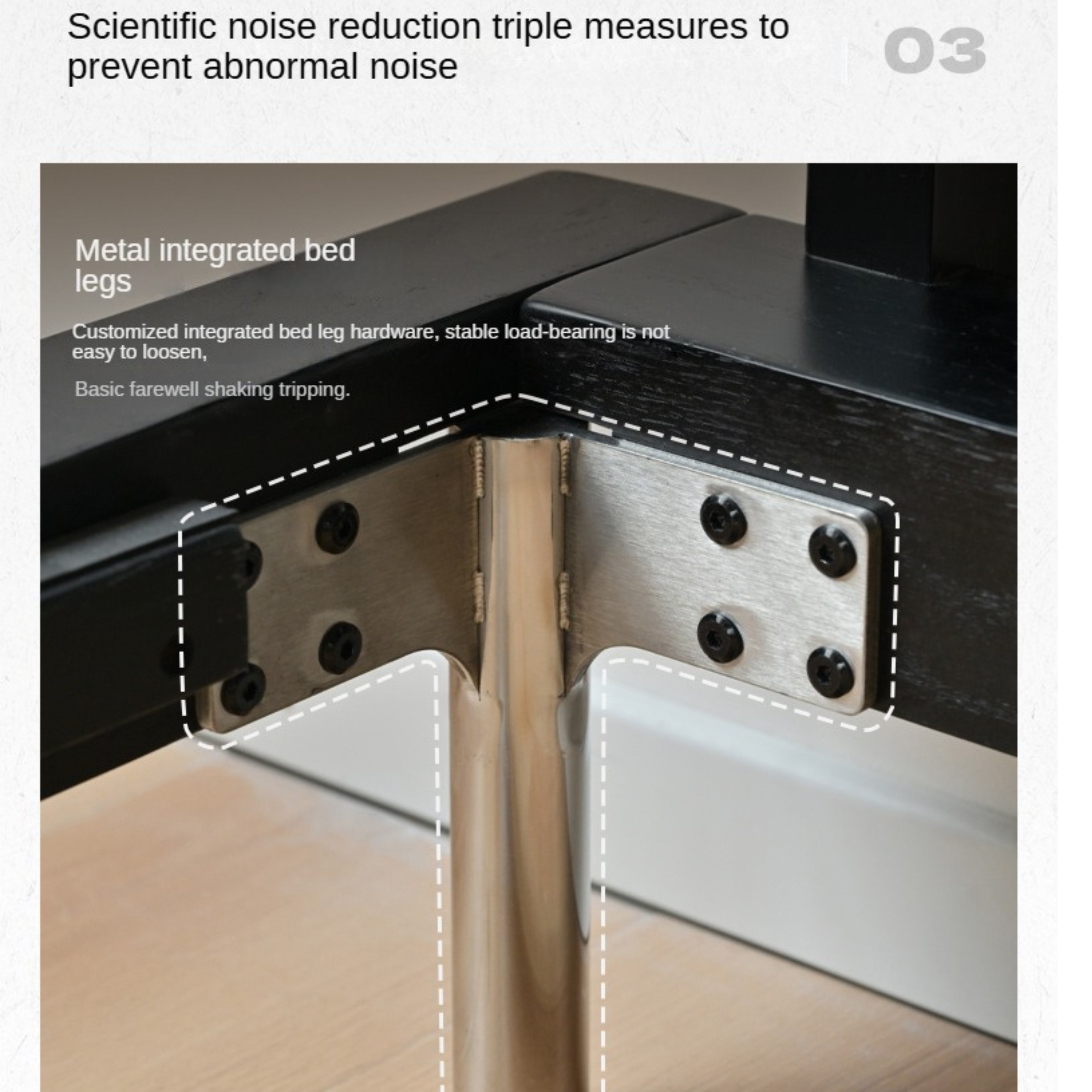 Ash, Oak Solid Wood Bed Vintage Bauhaus Style