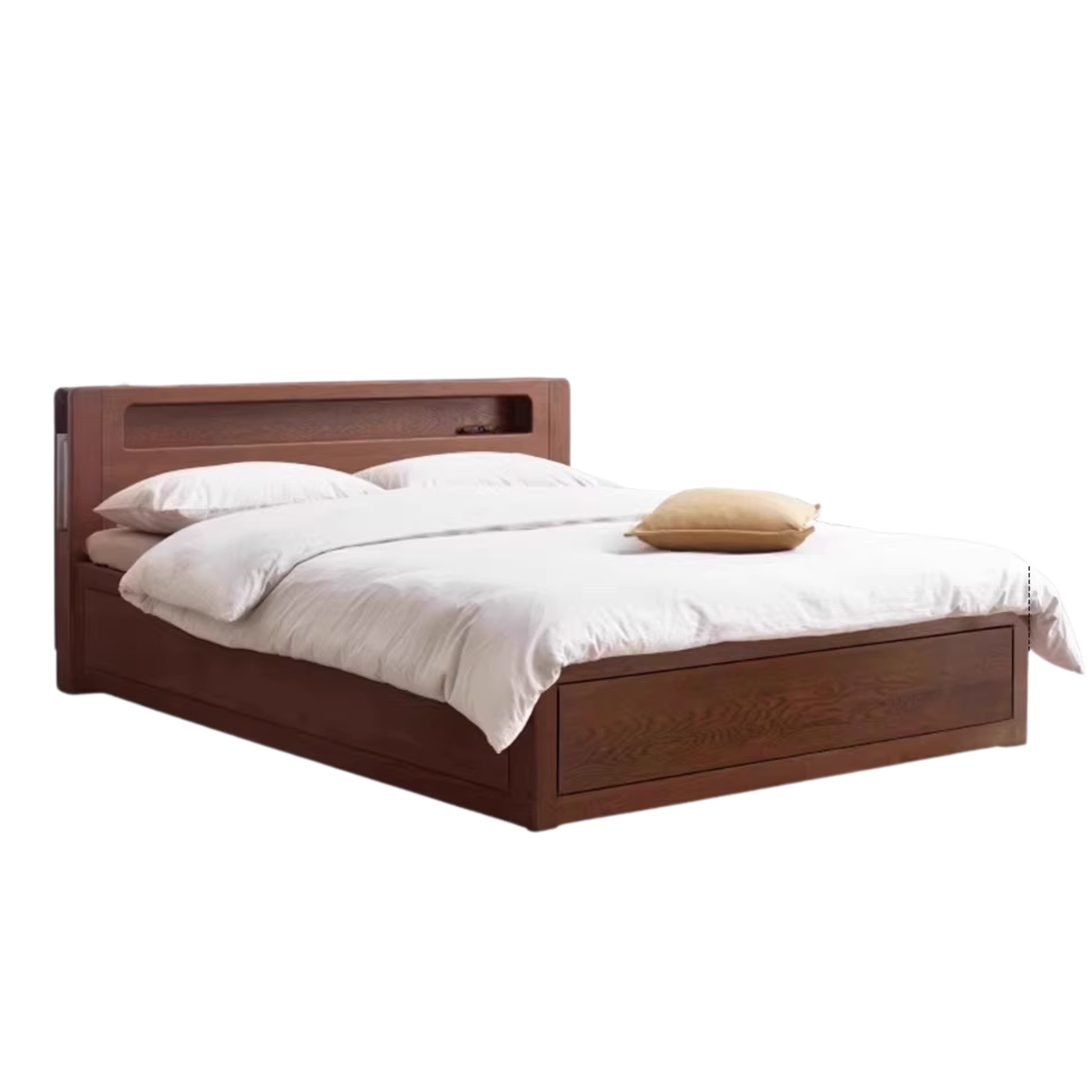 Oak Solid Wood Luminous Box Bed