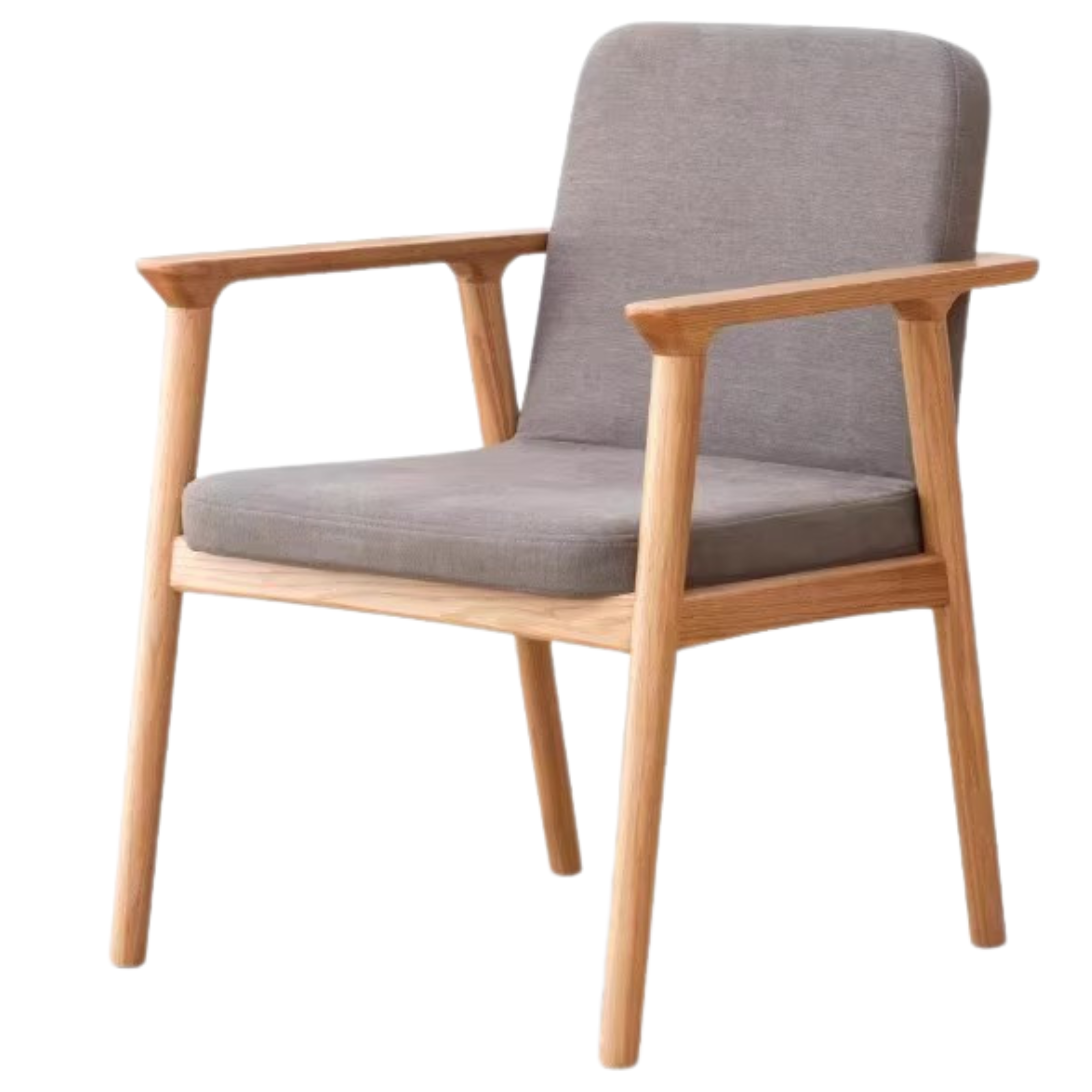Oak Solid Wood Back Soft Dining Chair