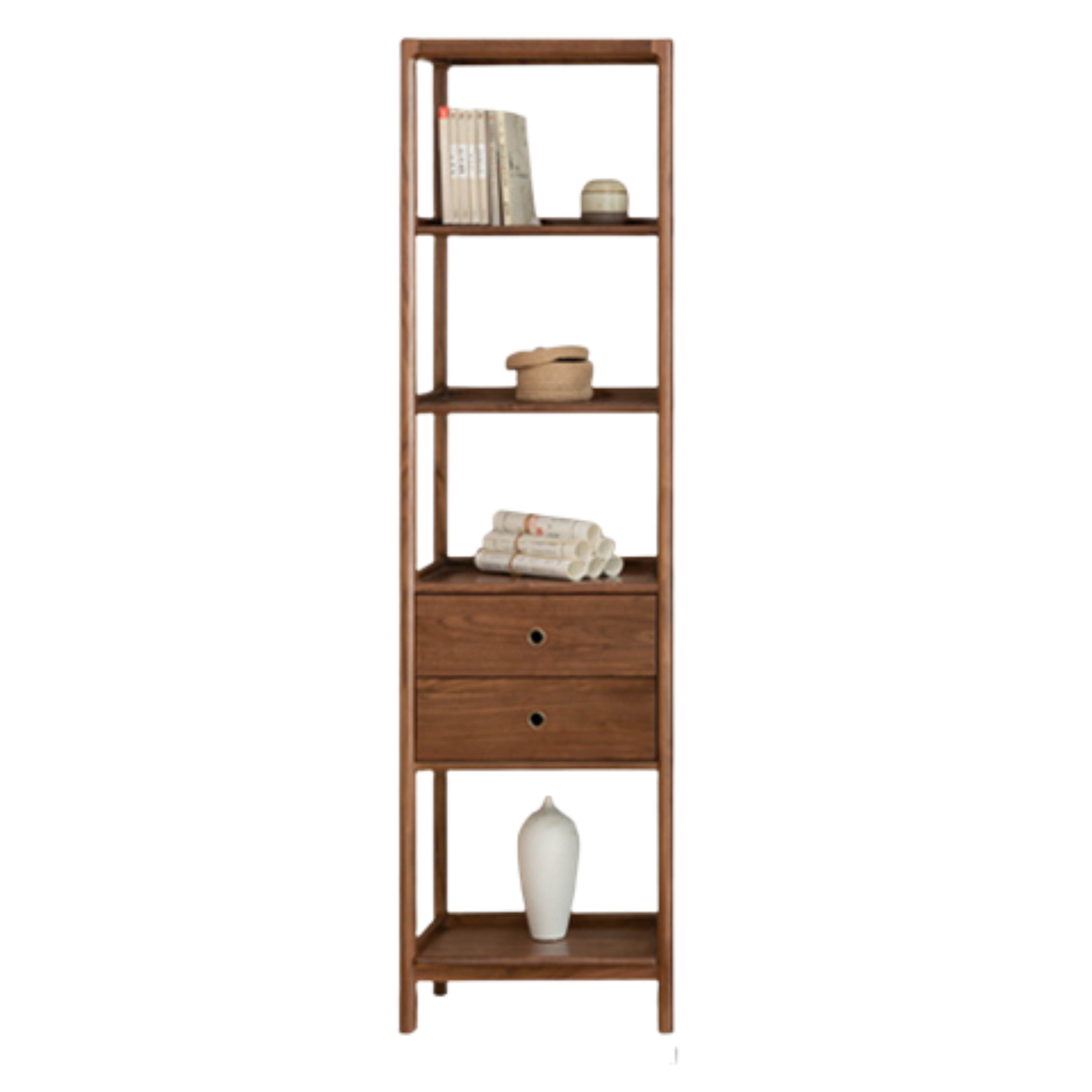 Ash Solid Wood Bookshelf Combined Bookcase Display Cabinet Wall Shelf