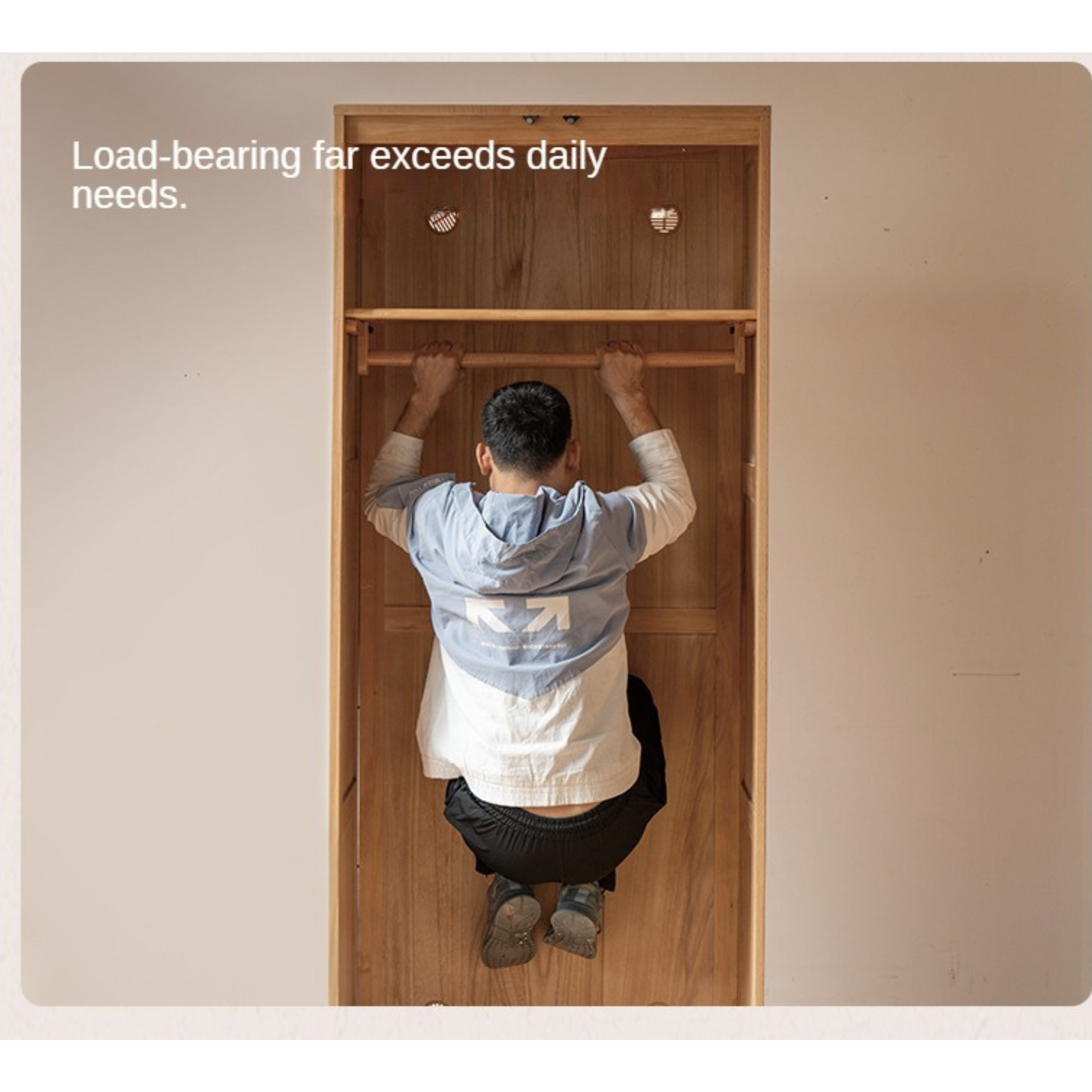 Oak Solid Wood Modern Wardrobe Free Combination.