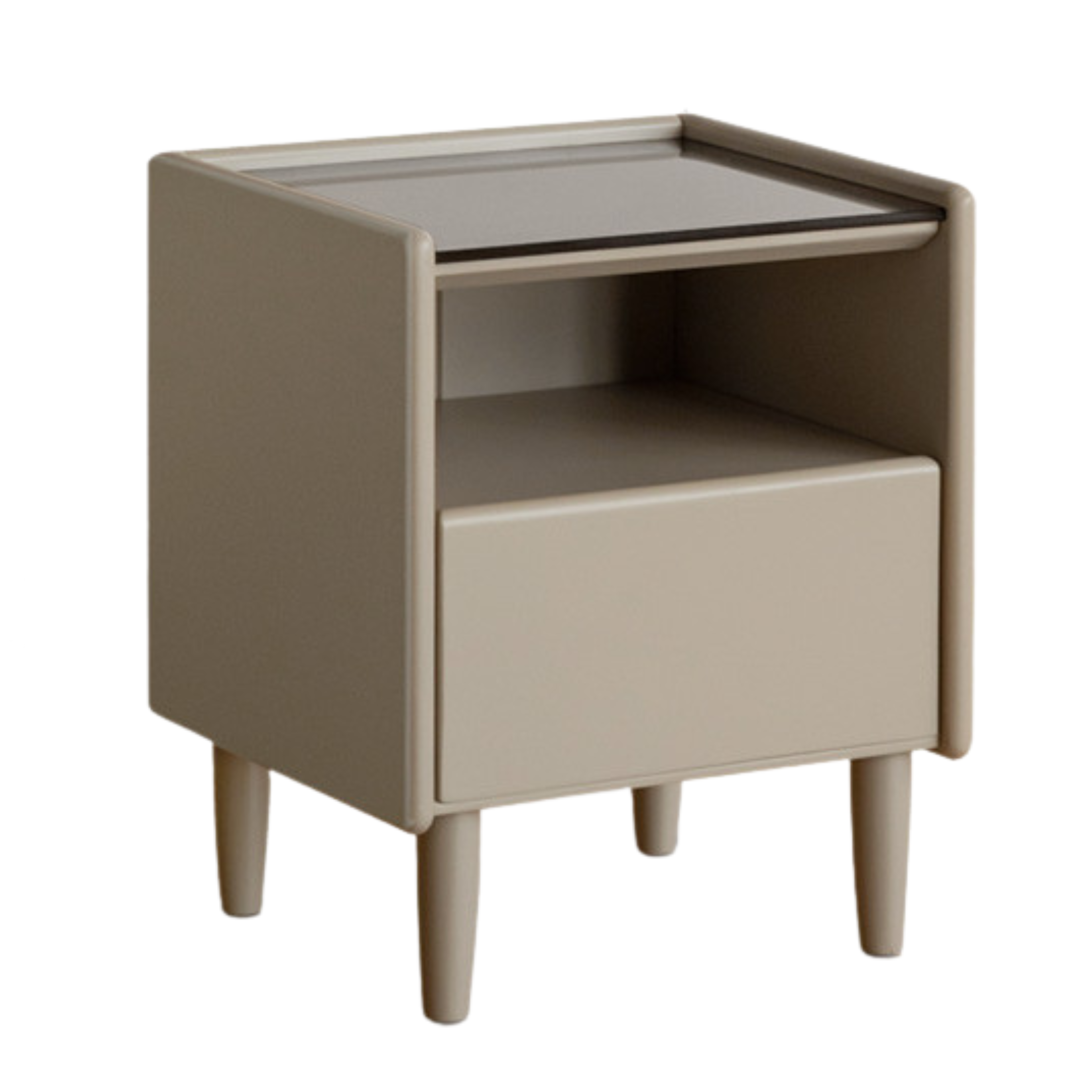 Black Walnut, White Ash, Cherry, Poplar, Tulipwood, Solid Rubberwood Modern Nightstand