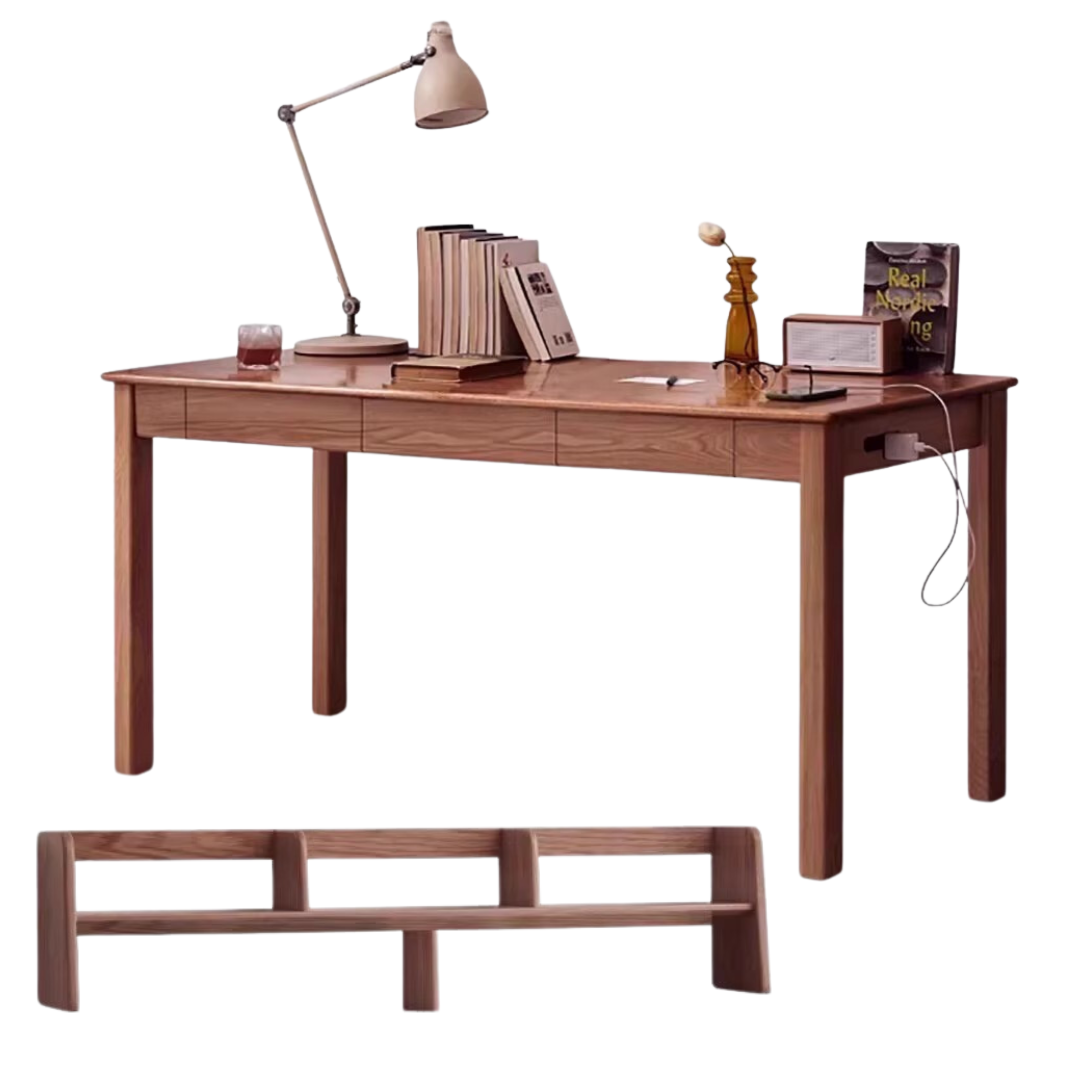 Black Walnut ,Oak, Ash, Sandalwood Solid Wood Office Desk