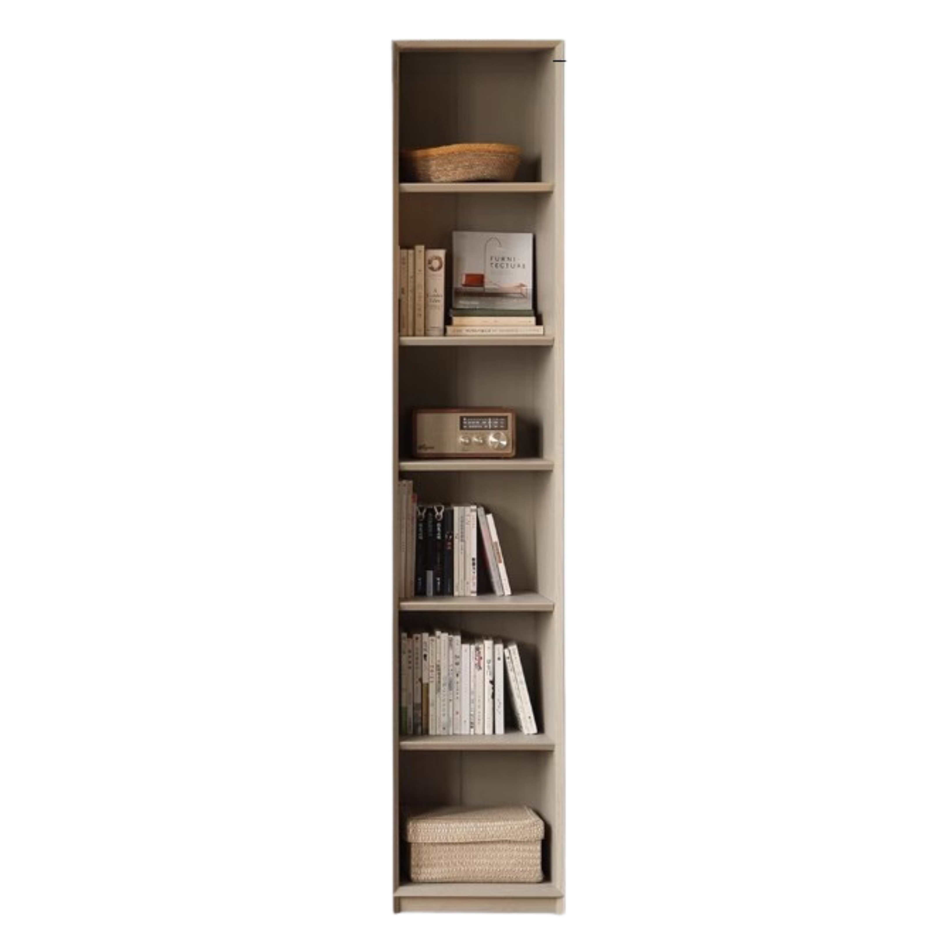 Oak Solid Wood Combination Bookcase Light Luxury, Floor-To-Ceiling Bookshelf